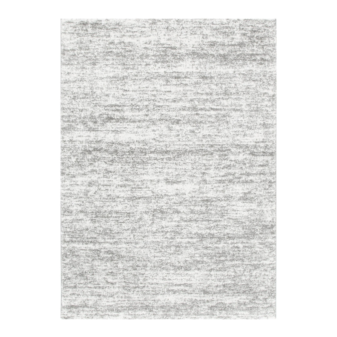 Nola Canvas Abstract Grey Rug - N008