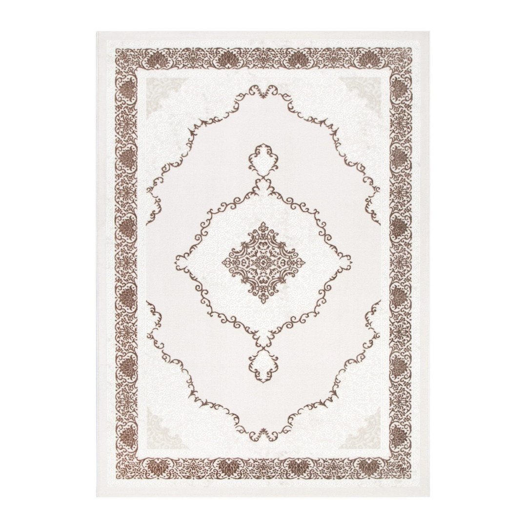 Amalfi Oriental Medallion Brown Rug - AMAL05