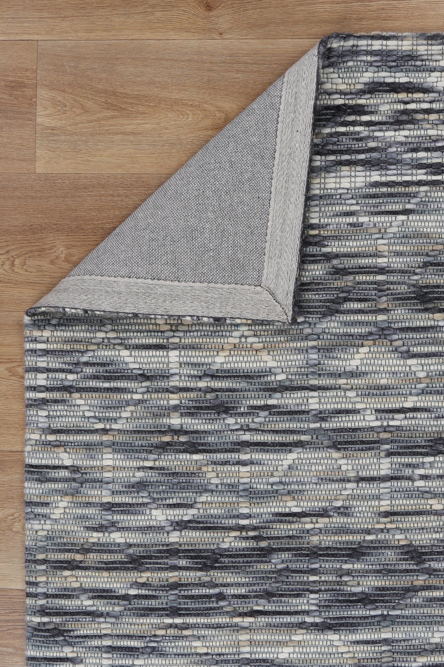 Copacabana | Lattice Wool-Blend Rug - Stone