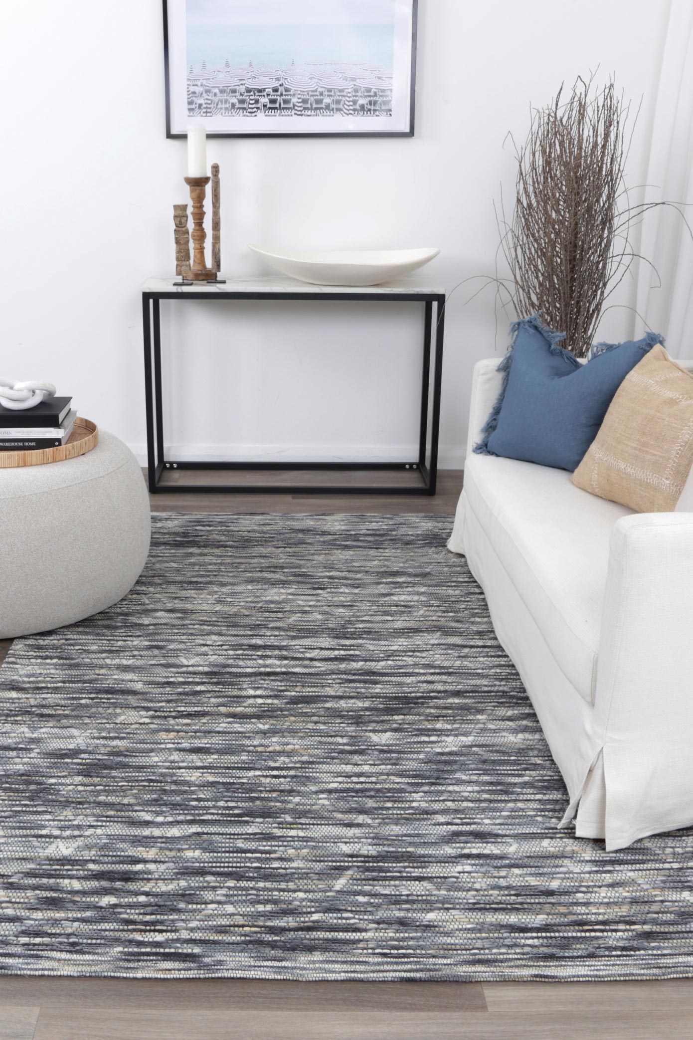 Copacabana | Diamond Wool-Blend Rug - Stone