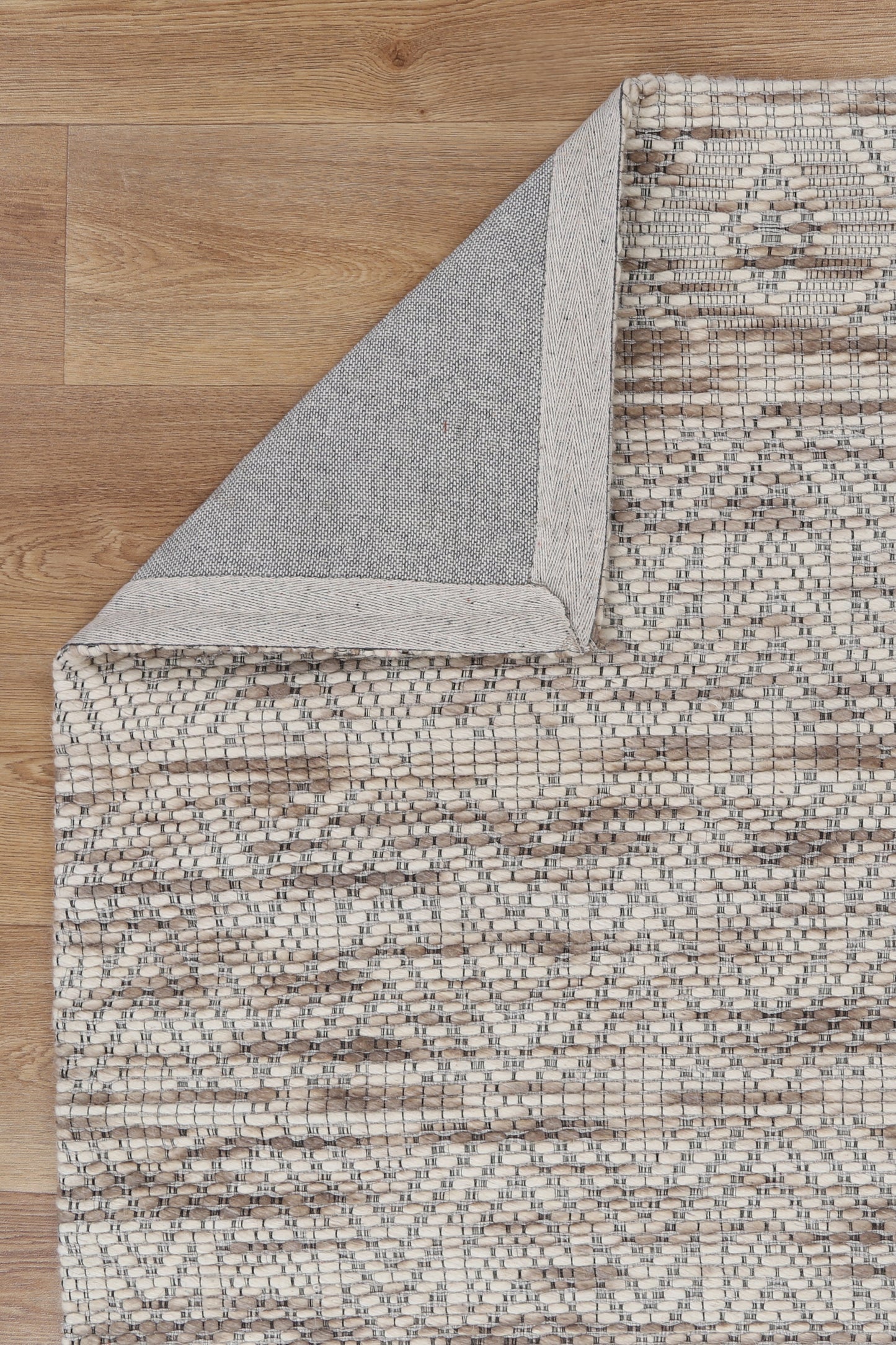 Copacabana | Chevron Wool-Blend Rug - Beige