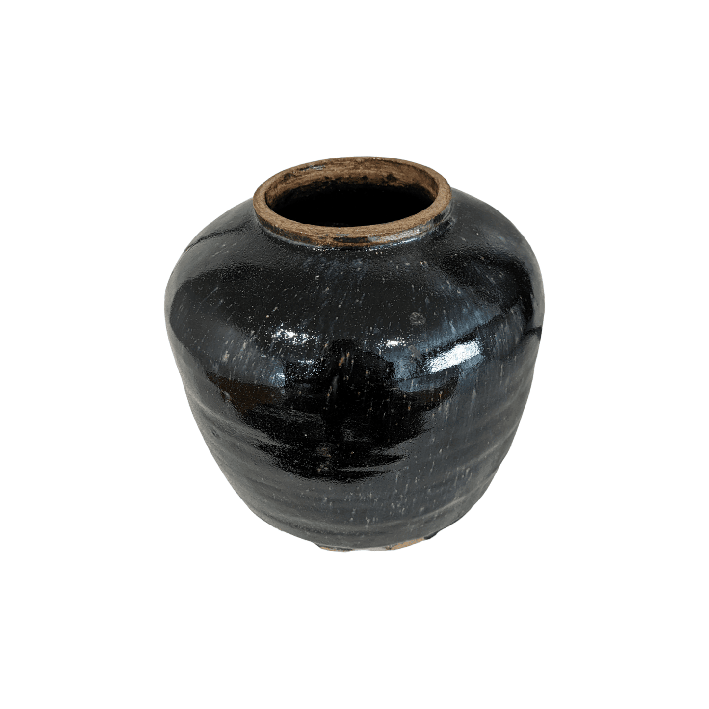 Shanxi | Antique Terracotta Wine Jar Glazed Black - Mirra Interiors