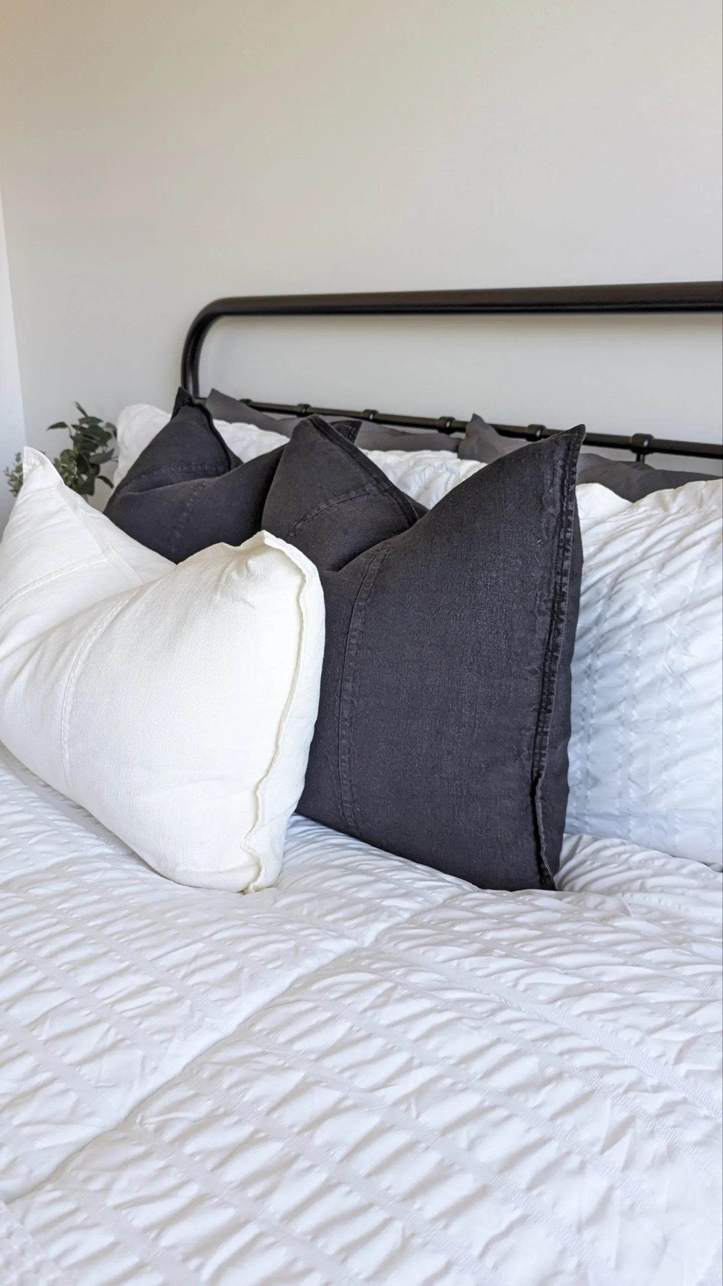 Luca®| Classic Linen Cushion Black - Mirra Interiors