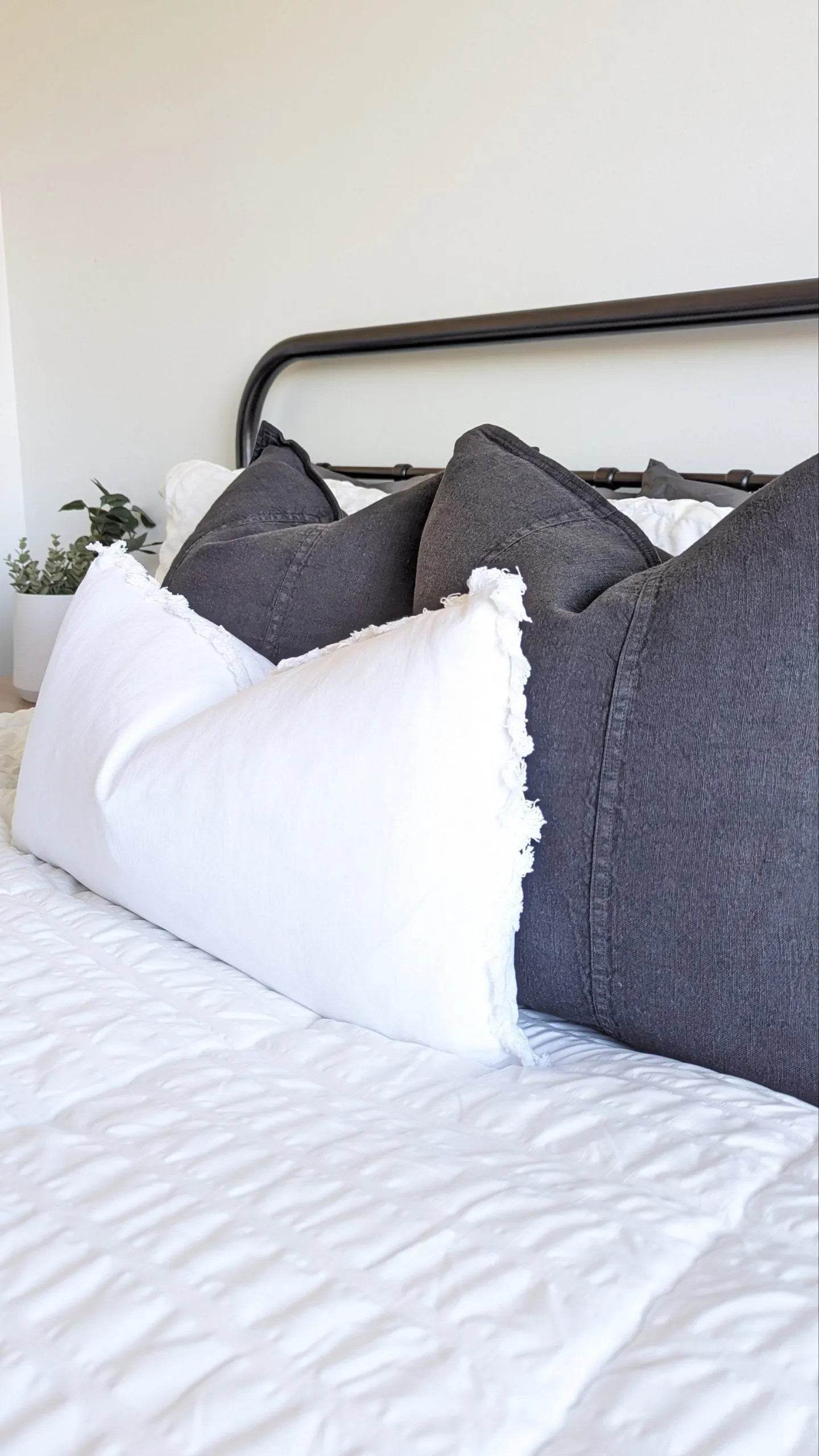 Luca®| Classic Linen Cushion Black - Mirra Interiors