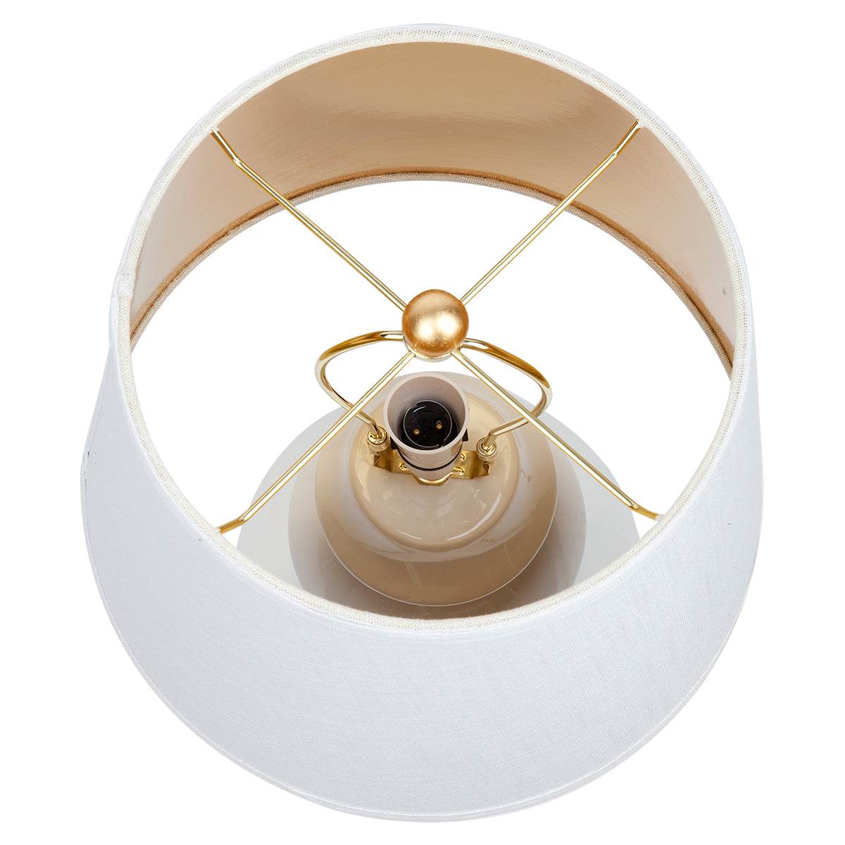 Beaumont | Ceramic Table Lamp White - Mirra Interiors