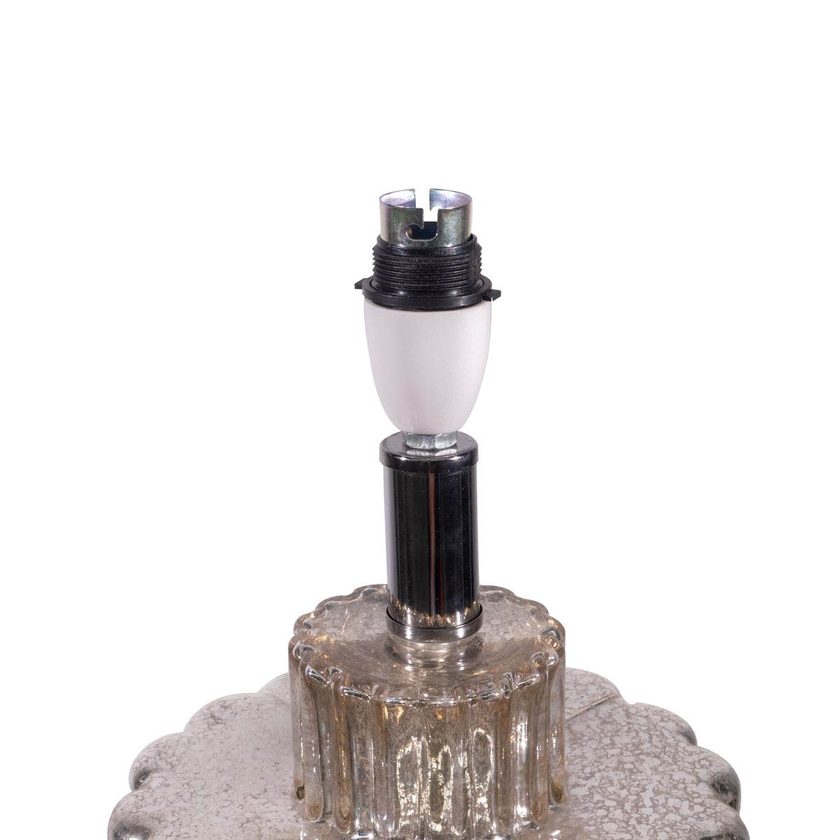 Aurora | Ribbed Table Lamp Silver - Mirra Interiors