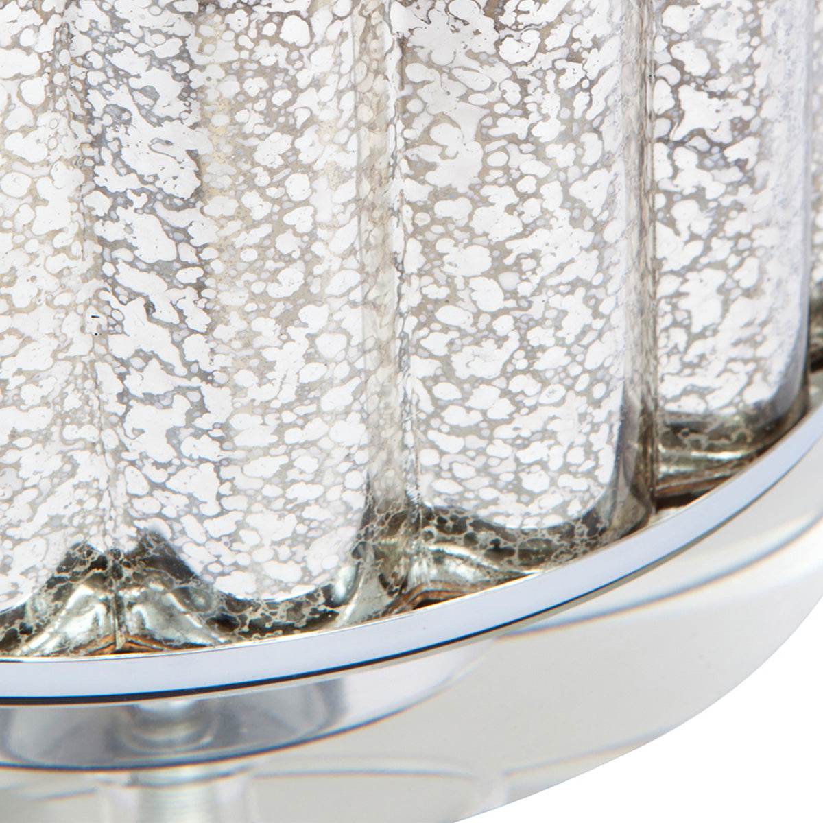 Aurora | Ribbed Table Lamp Silver - Mirra Interiors