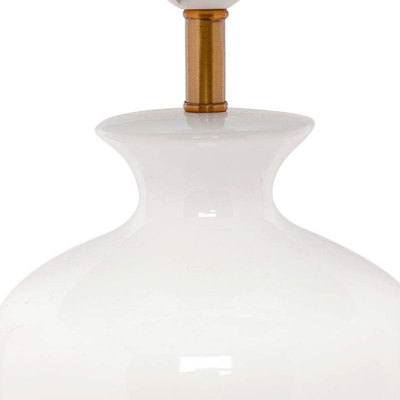 Carmen | Ceramic Table Lamp White & Gold - Mirra Interiors