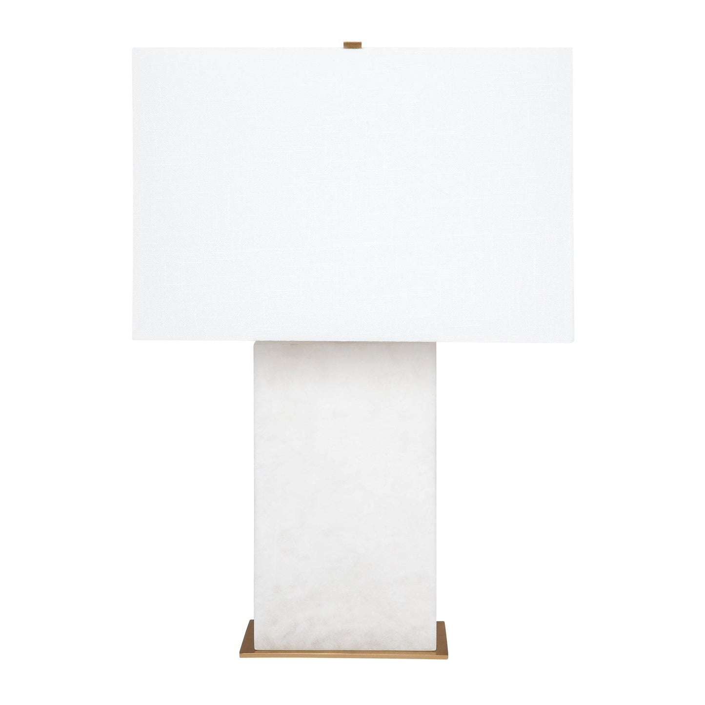 Delphine | Alabaster Table Lamp White & Brass - Mirra Interiors