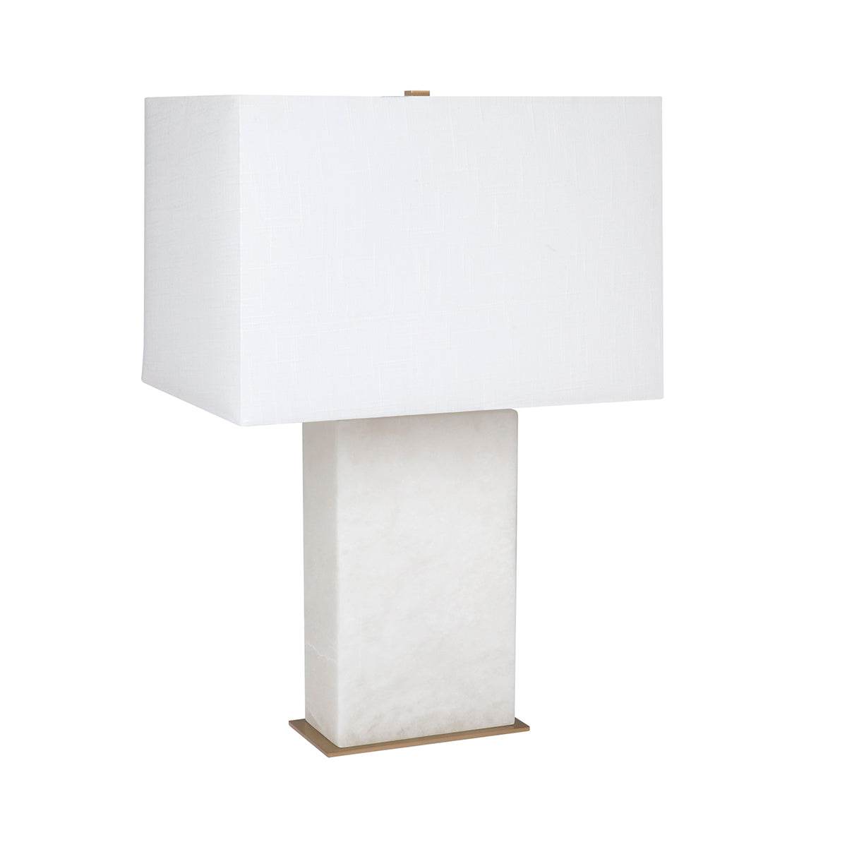 Delphine | Alabaster Table Lamp White & Brass - Mirra Interiors