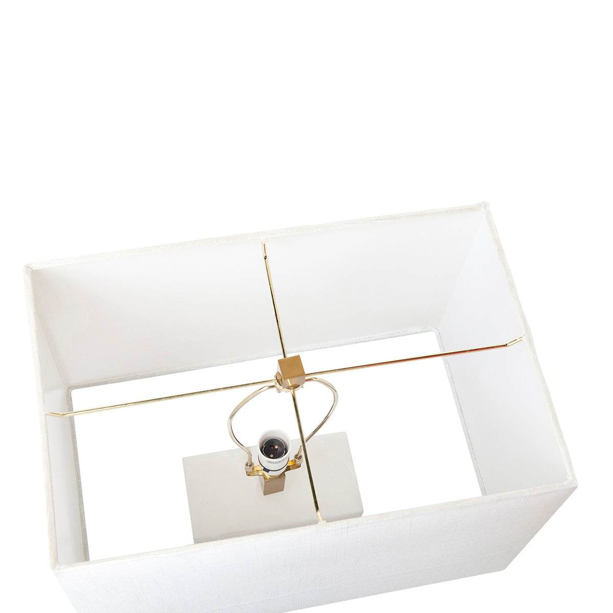 Delphine | Alabaster Table Lamp White & Brass - Mirra Interiors