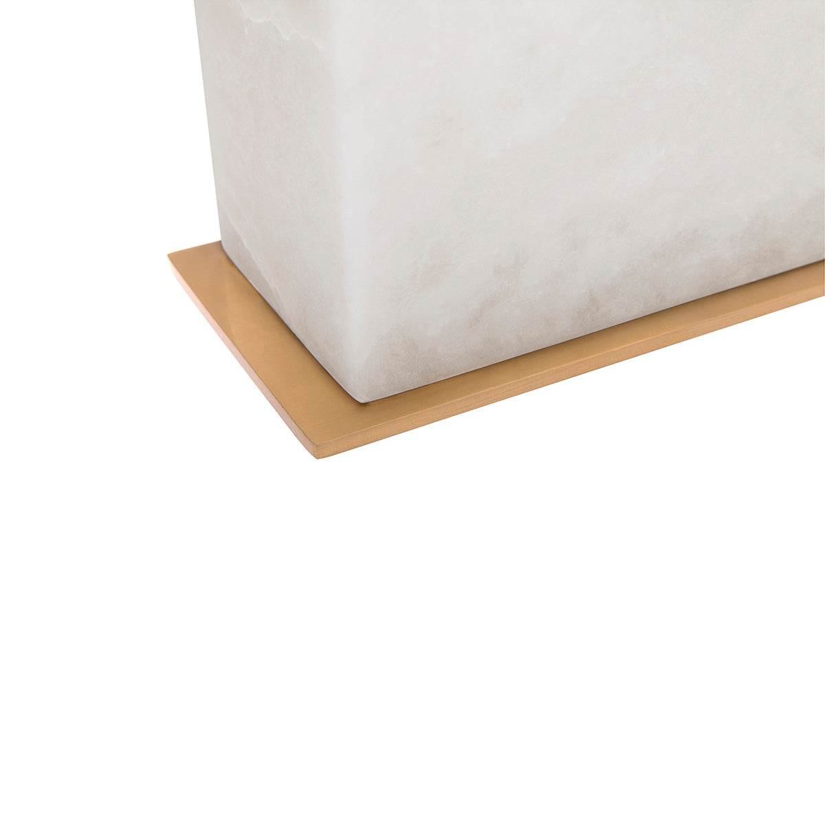 Delphine | Alabaster Table Lamp White & Brass - Mirra Interiors