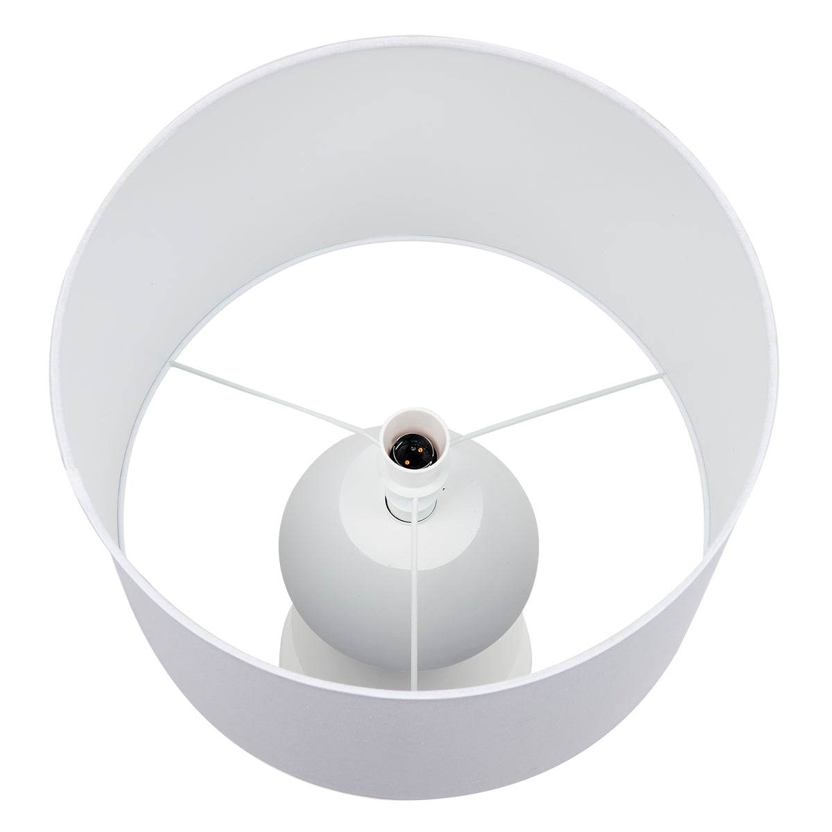 Avery | Resin Geometric Table Lamp White - Mirra Interiors