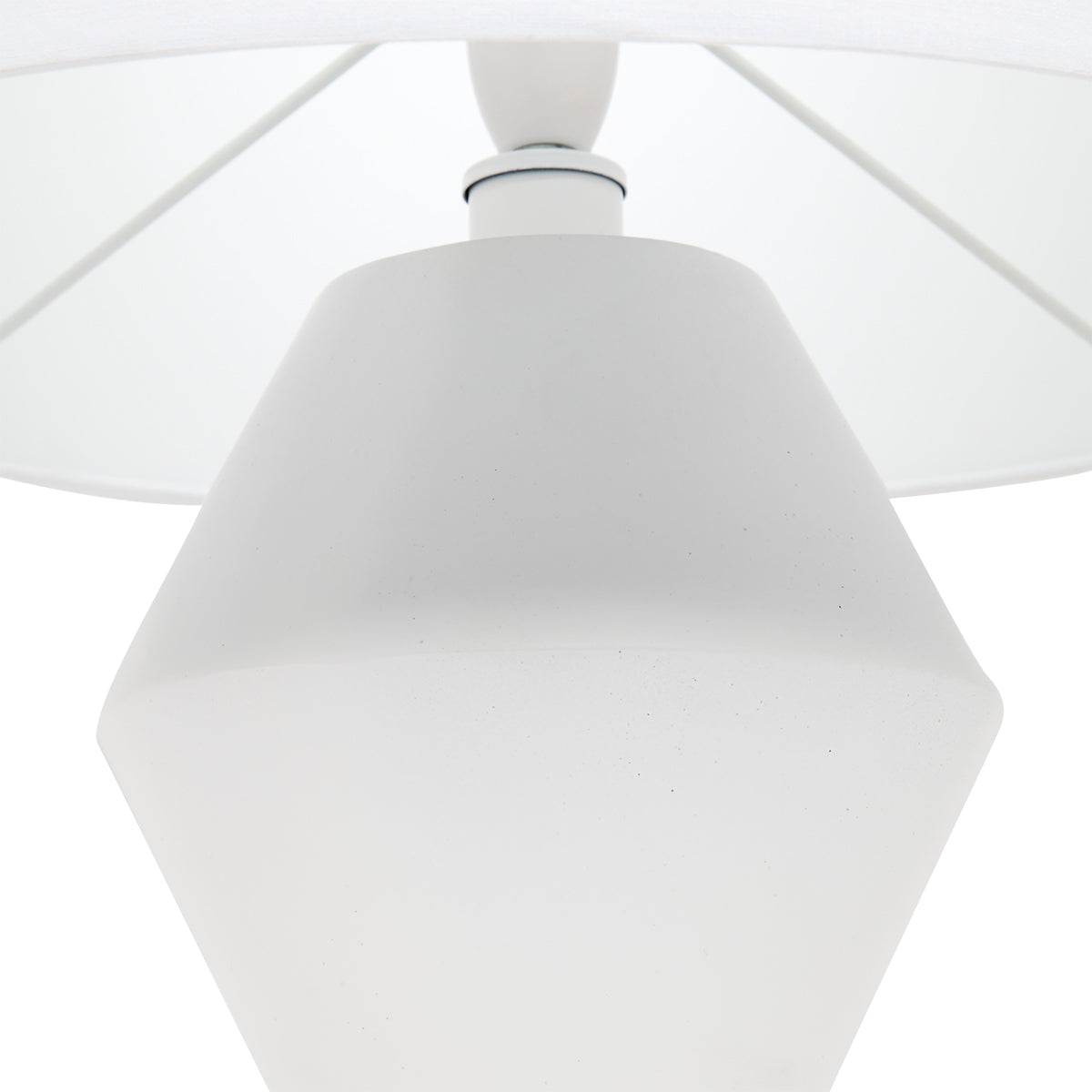 Avery | Resin Geometric Table Lamp White - Mirra Interiors
