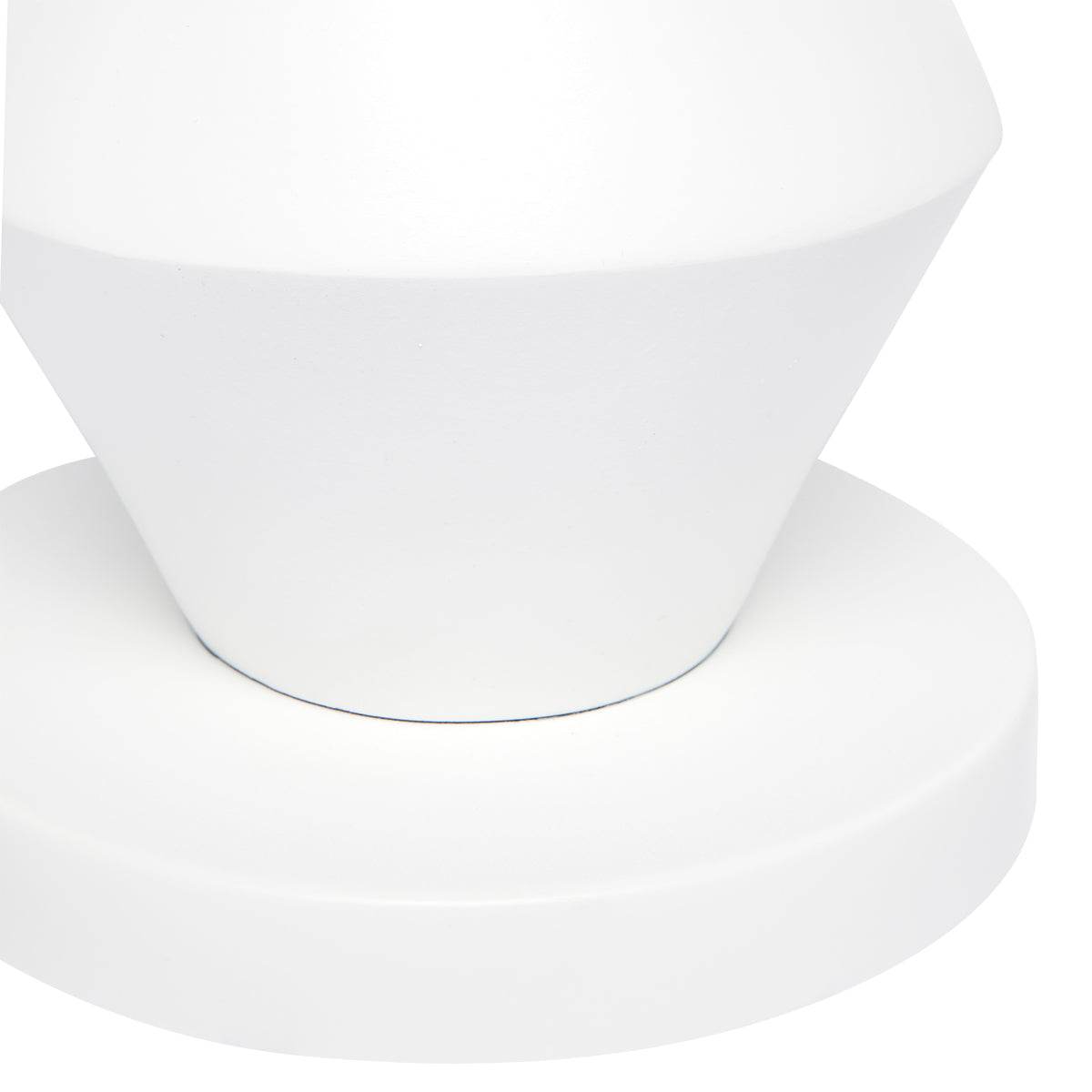 Avery | Resin Geometric Table Lamp White - Mirra Interiors