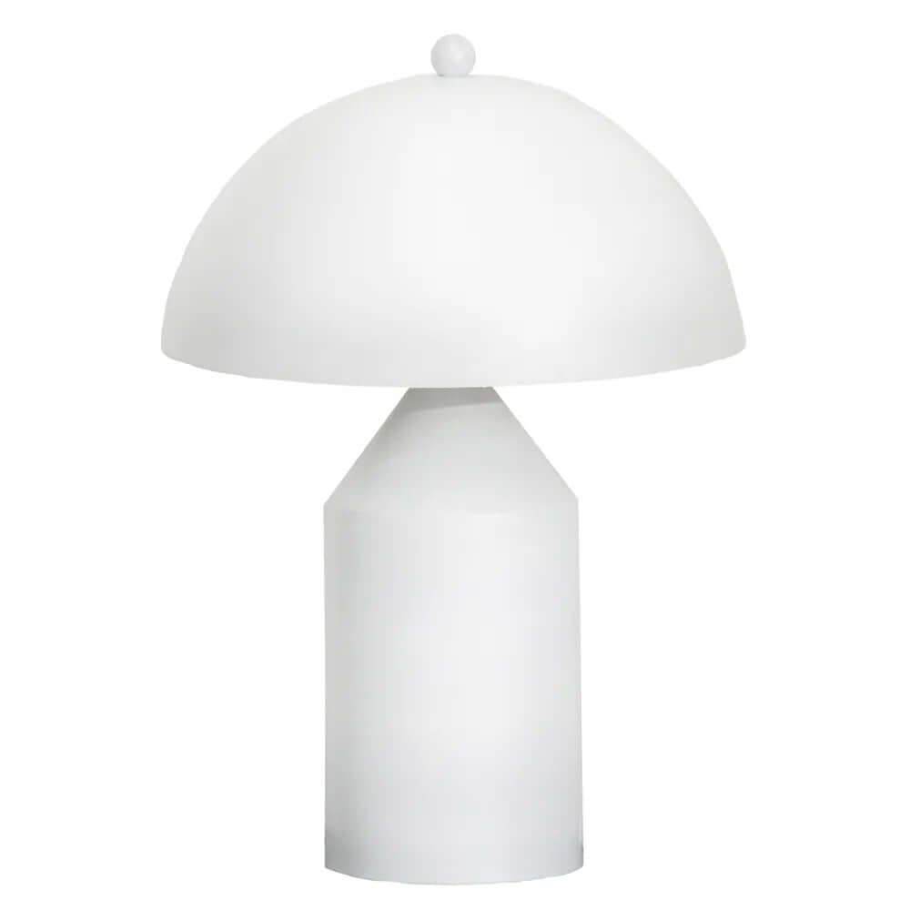 Larson | Metal Dome Table Lamp White - Mirra Interiors