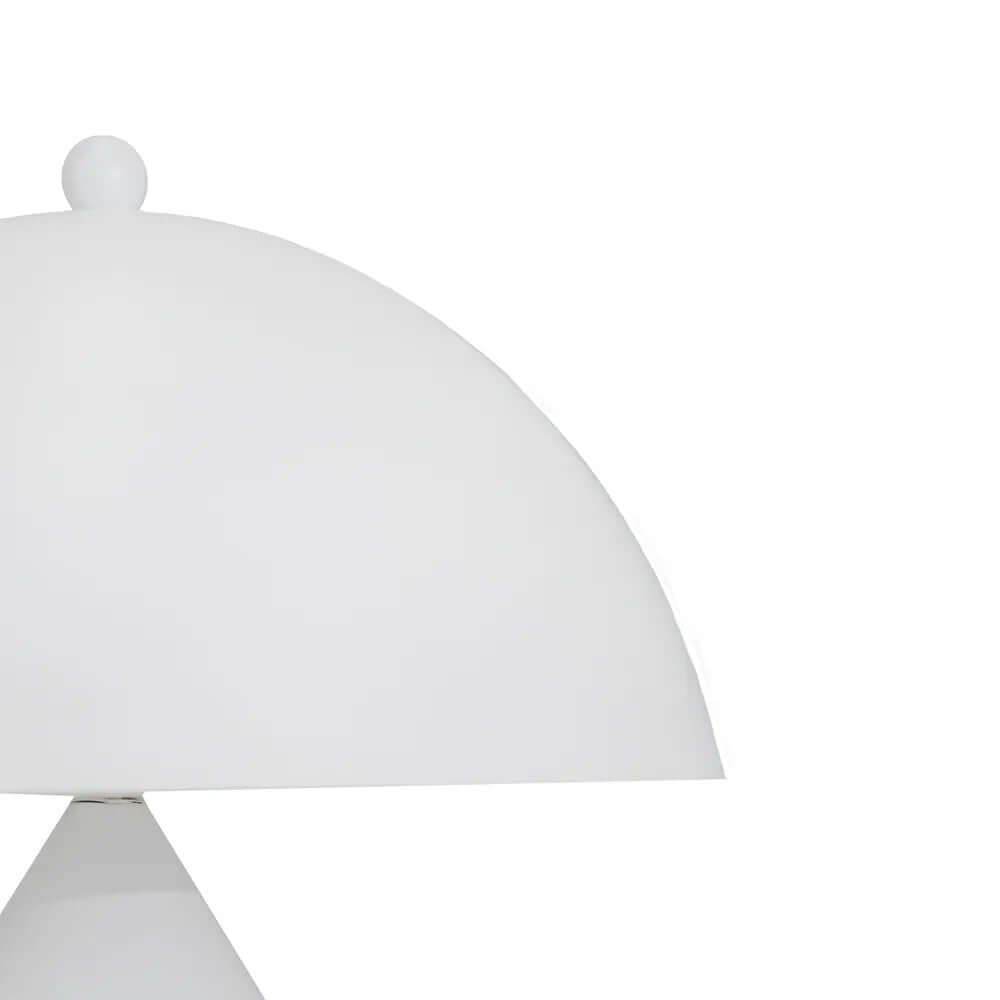 Larson | Metal Dome Table Lamp White - Mirra Interiors