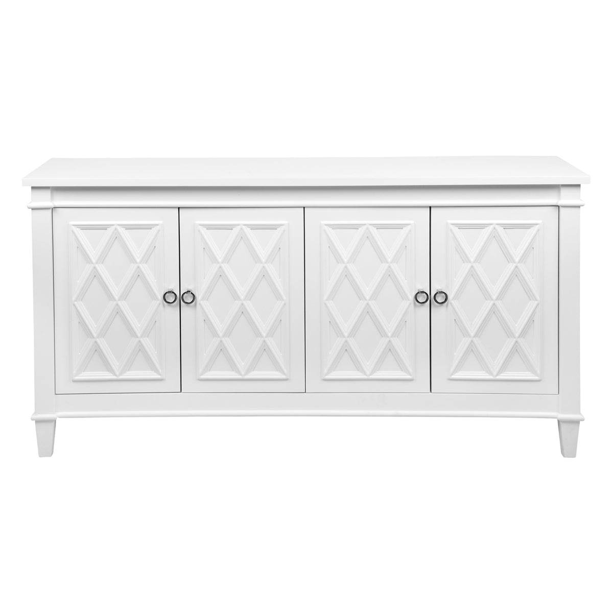 Hamden | 4 Door Hamptons Buffet White - Mirra Interiors