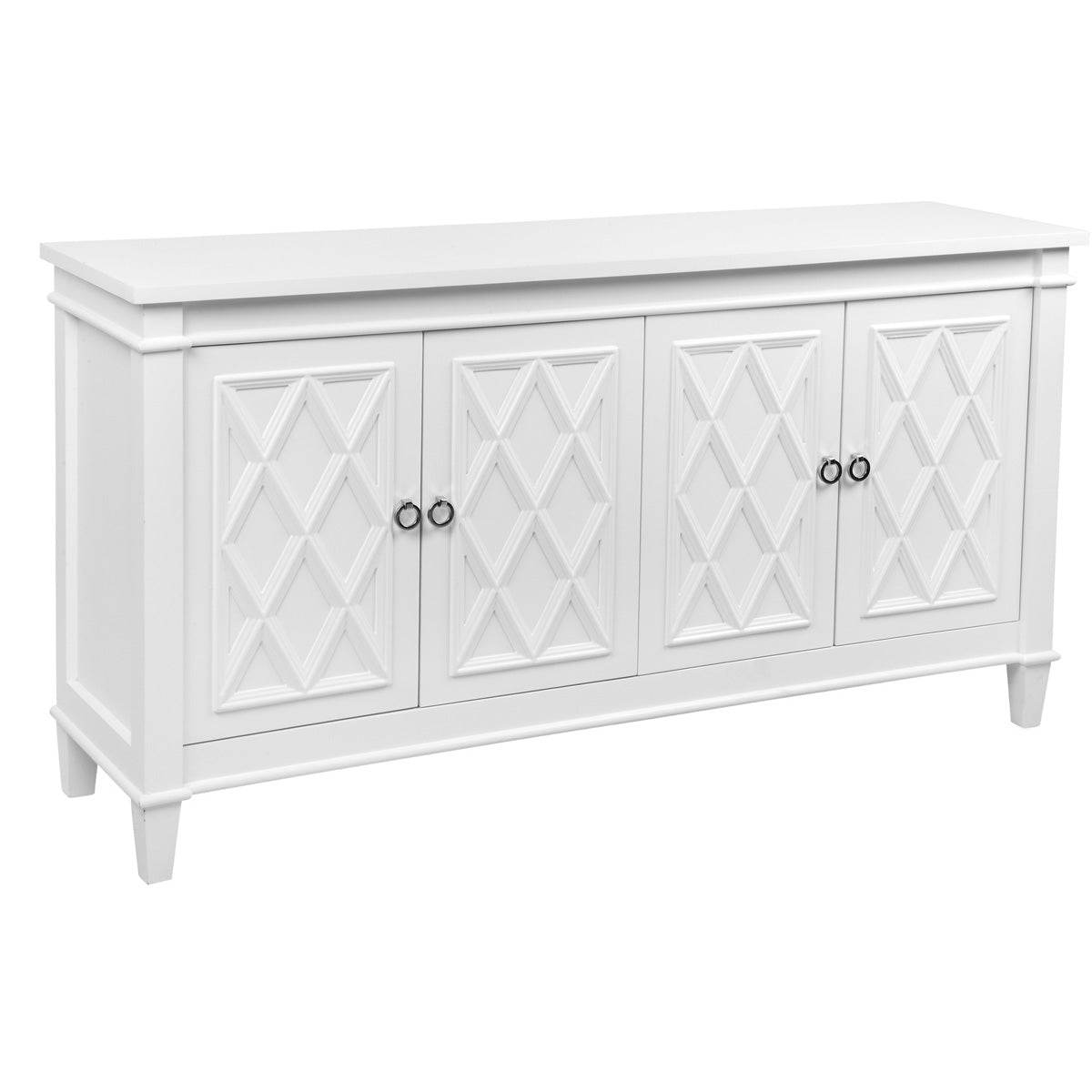 Hamden | 4 Door Hamptons Buffet White - Mirra Interiors