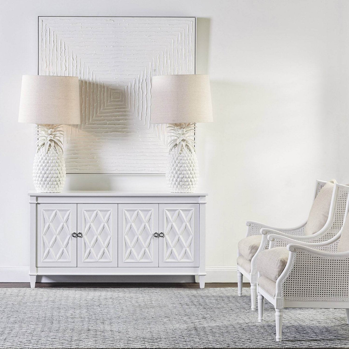 Hamden | 4 Door Hamptons Buffet White - Mirra Interiors