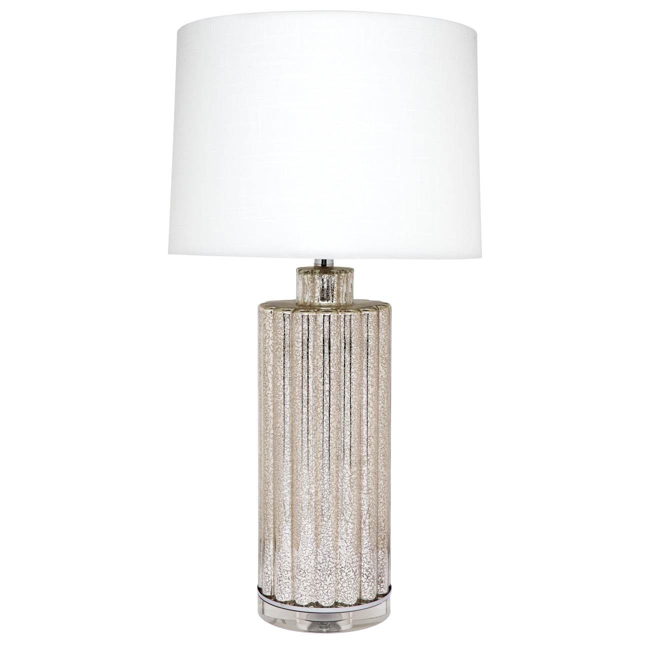 Aurora | Ribbed Table Lamp Silver - Mirra Interiors