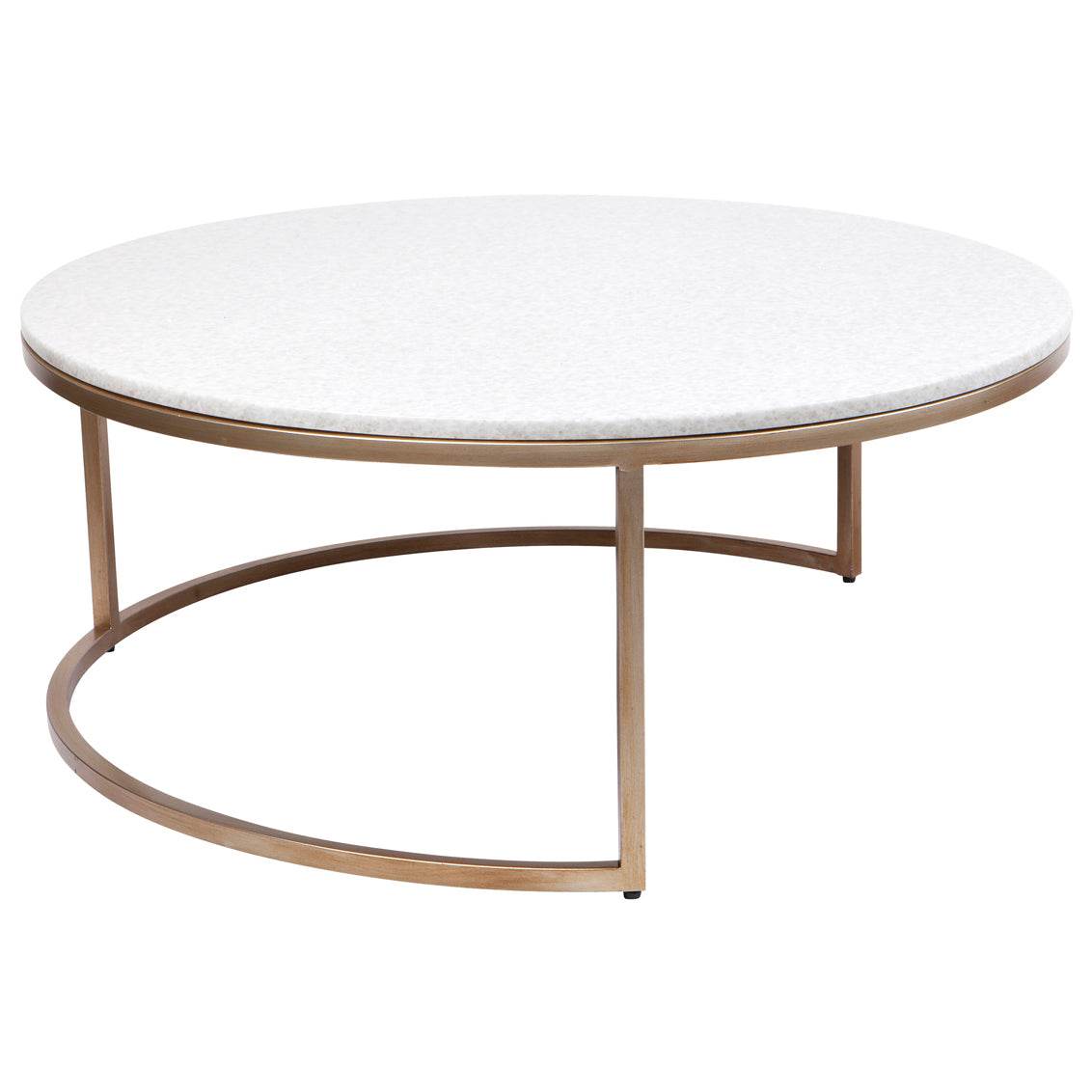 Cecilia | Nesting Stone Coffee Table Set Antique Gold - Mirra Interiors