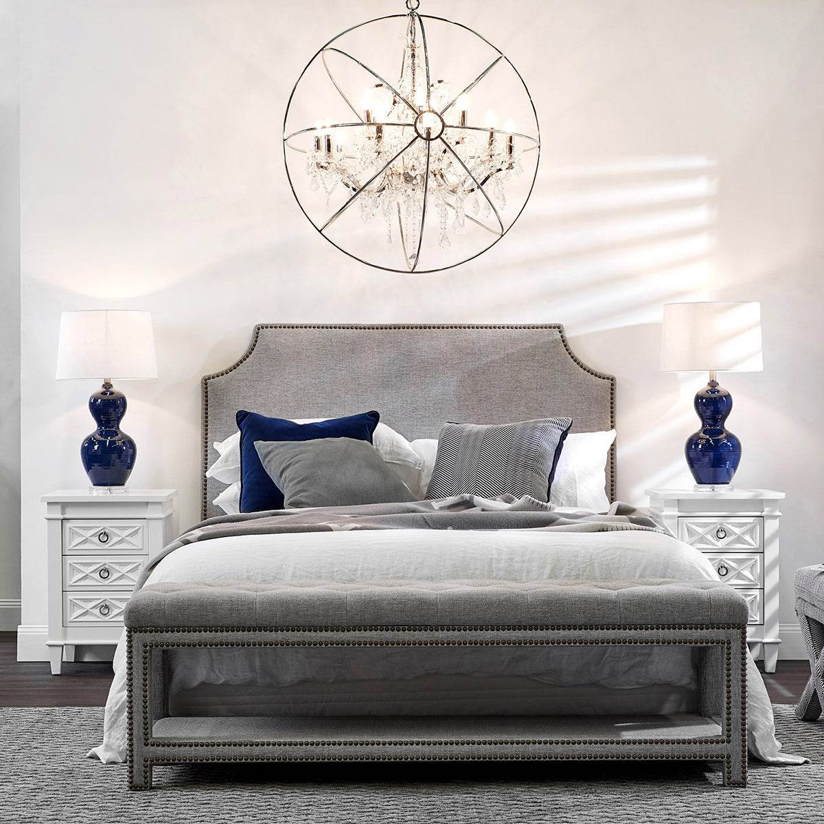 Hamden | Hamptons Bedside Table White (Small) - Mirra Interiors
