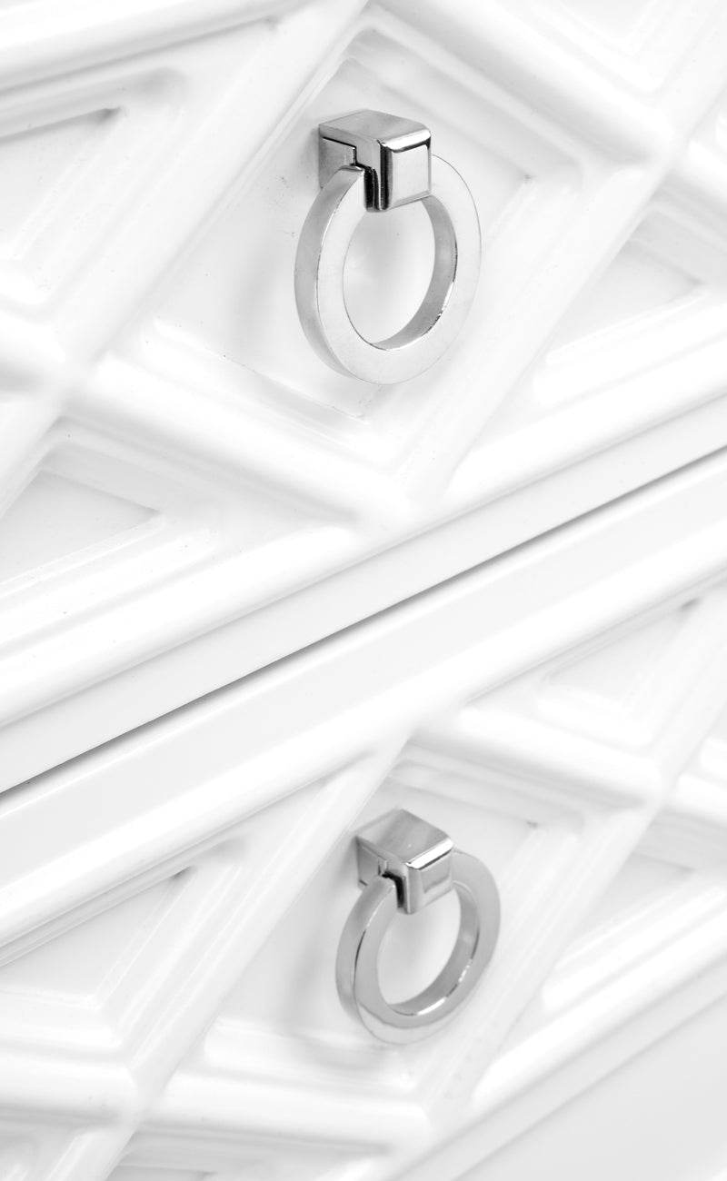 Hamden | Hamptons Bedside Table White (Small) - Mirra Interiors
