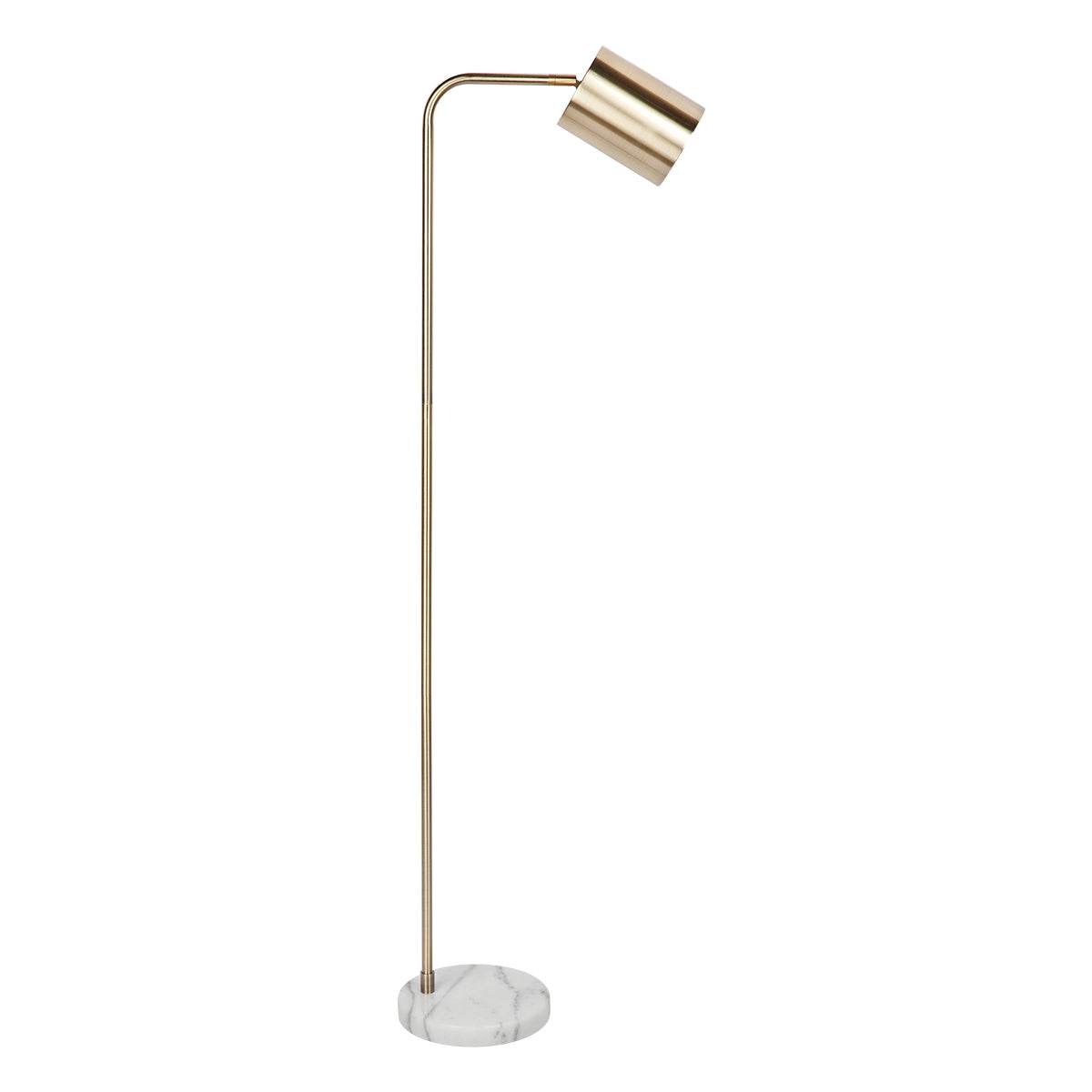 Sonoma | Metal Floor Lamp with Marble Base Brushed Brass - Mirra Interiors