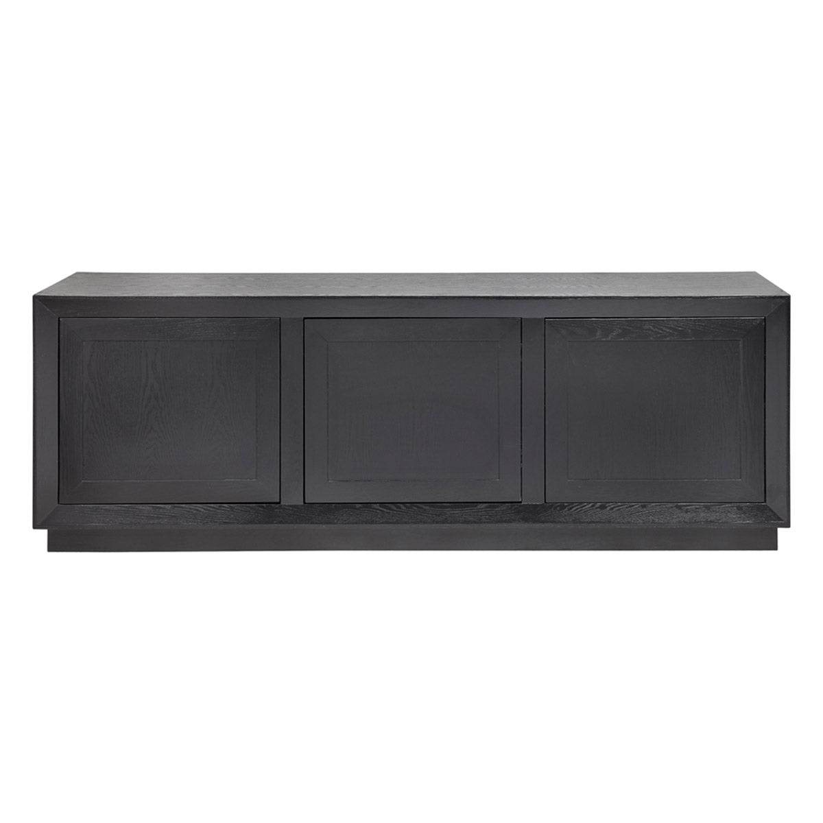 Baltimore | Oak 3 Door Buffet Black - Mirra Interiors