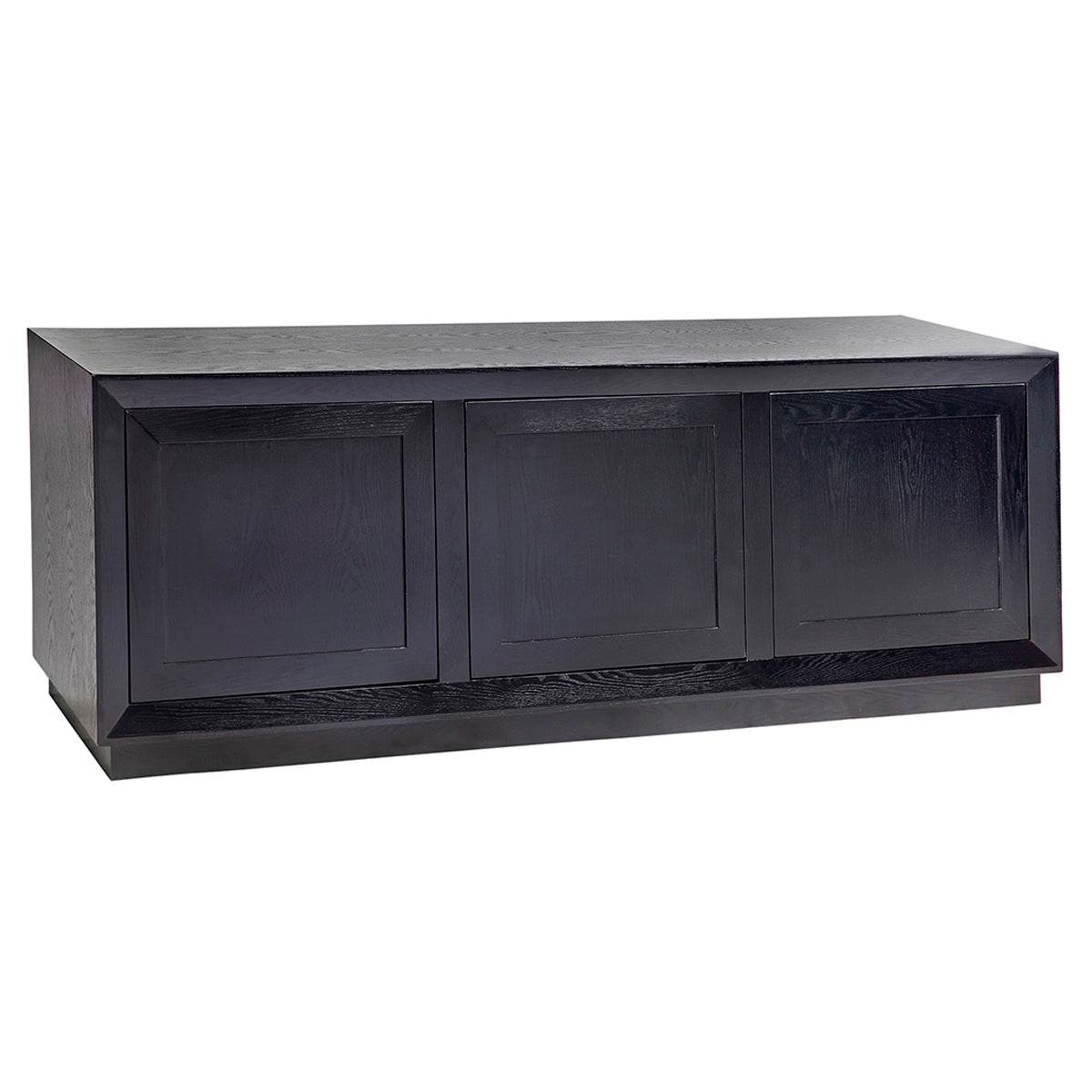 Baltimore | Oak 3 Door Buffet Black - Mirra Interiors