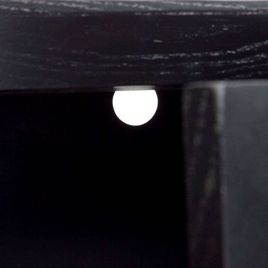 Baltimore | Oak 3 Door Buffet Black - Mirra Interiors