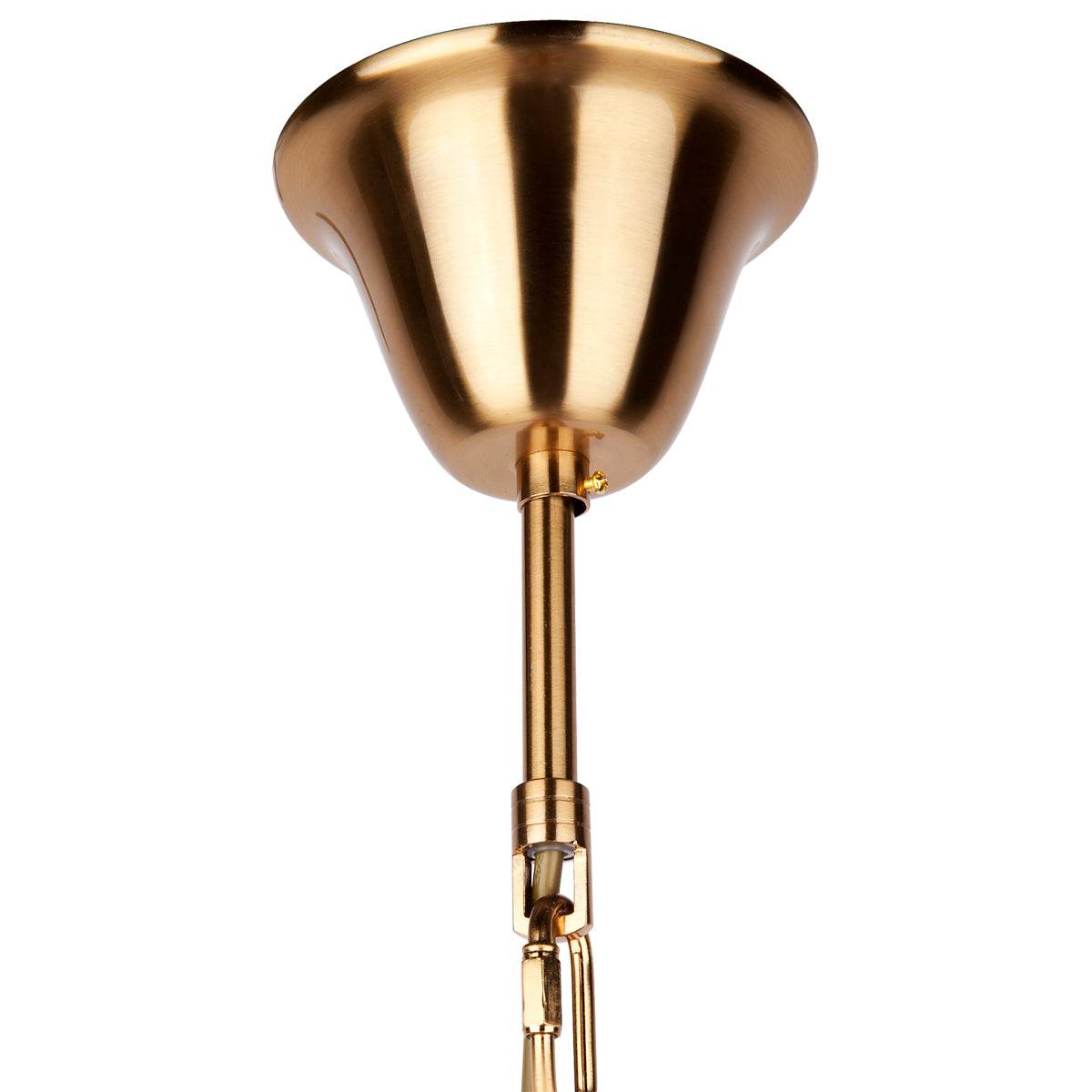 Zella | Glass Rod Pendant Brass (Long) - Mirra Interiors