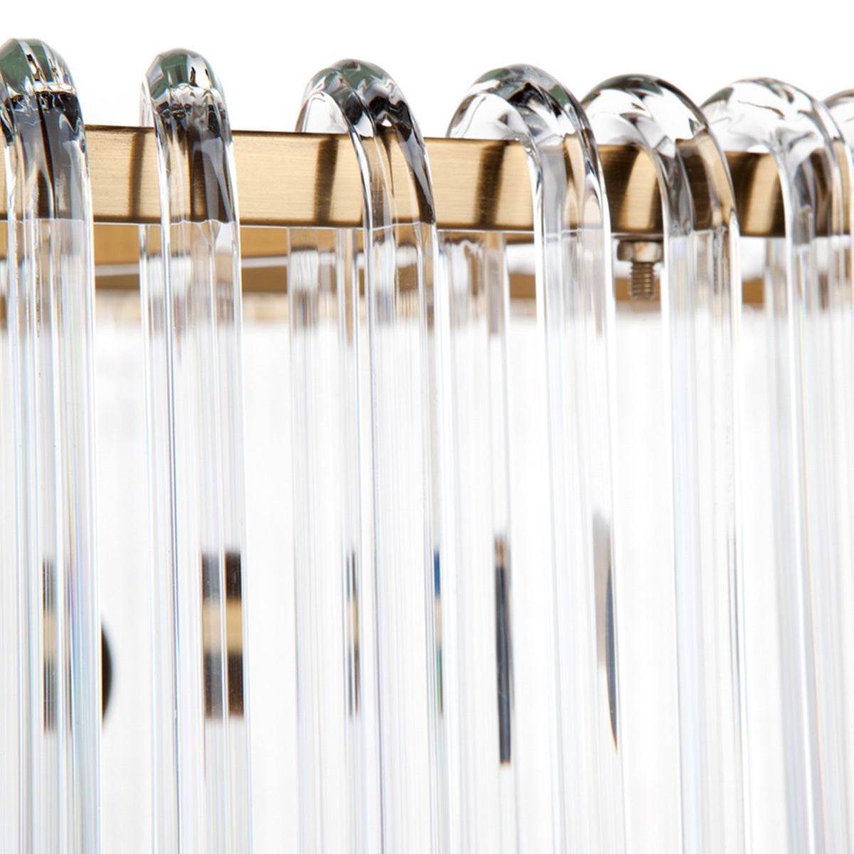 Zella | Glass Pendant Brass (Round) - Mirra Interiors