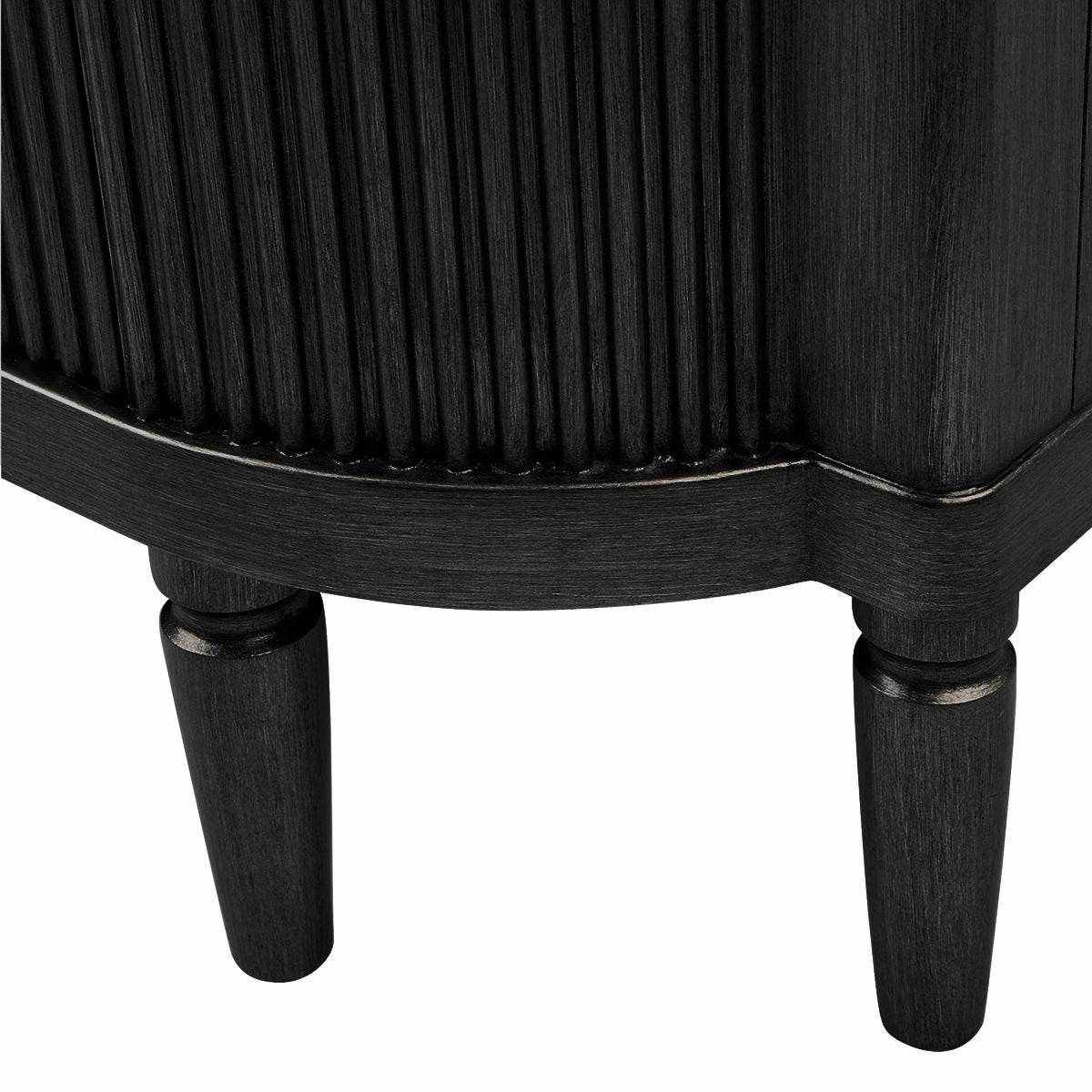 Arena | Ribbed 6 Drawer Chest Black - Mirra Interiors