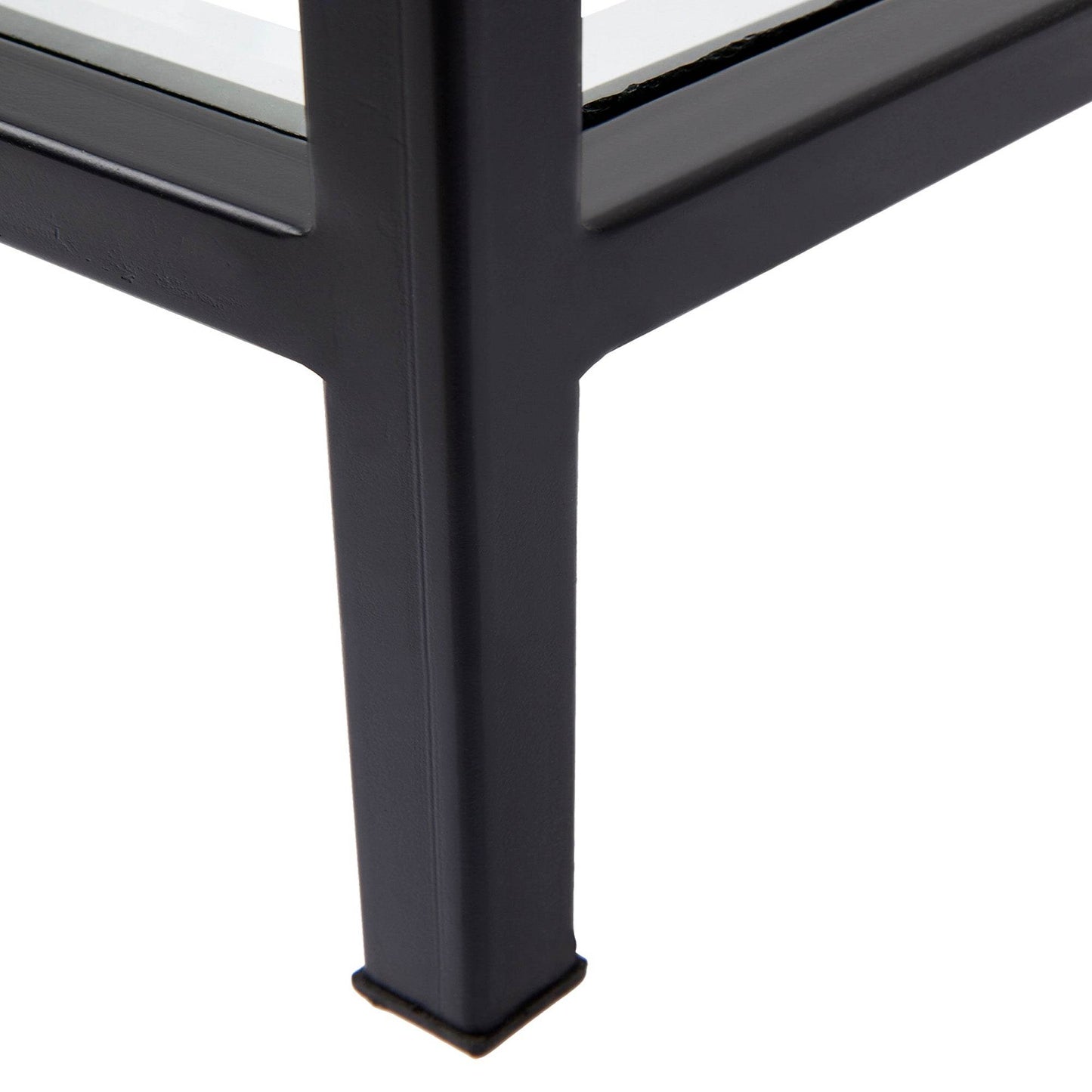 Cleo | Square Glass Side Table Black - Mirra Interiors