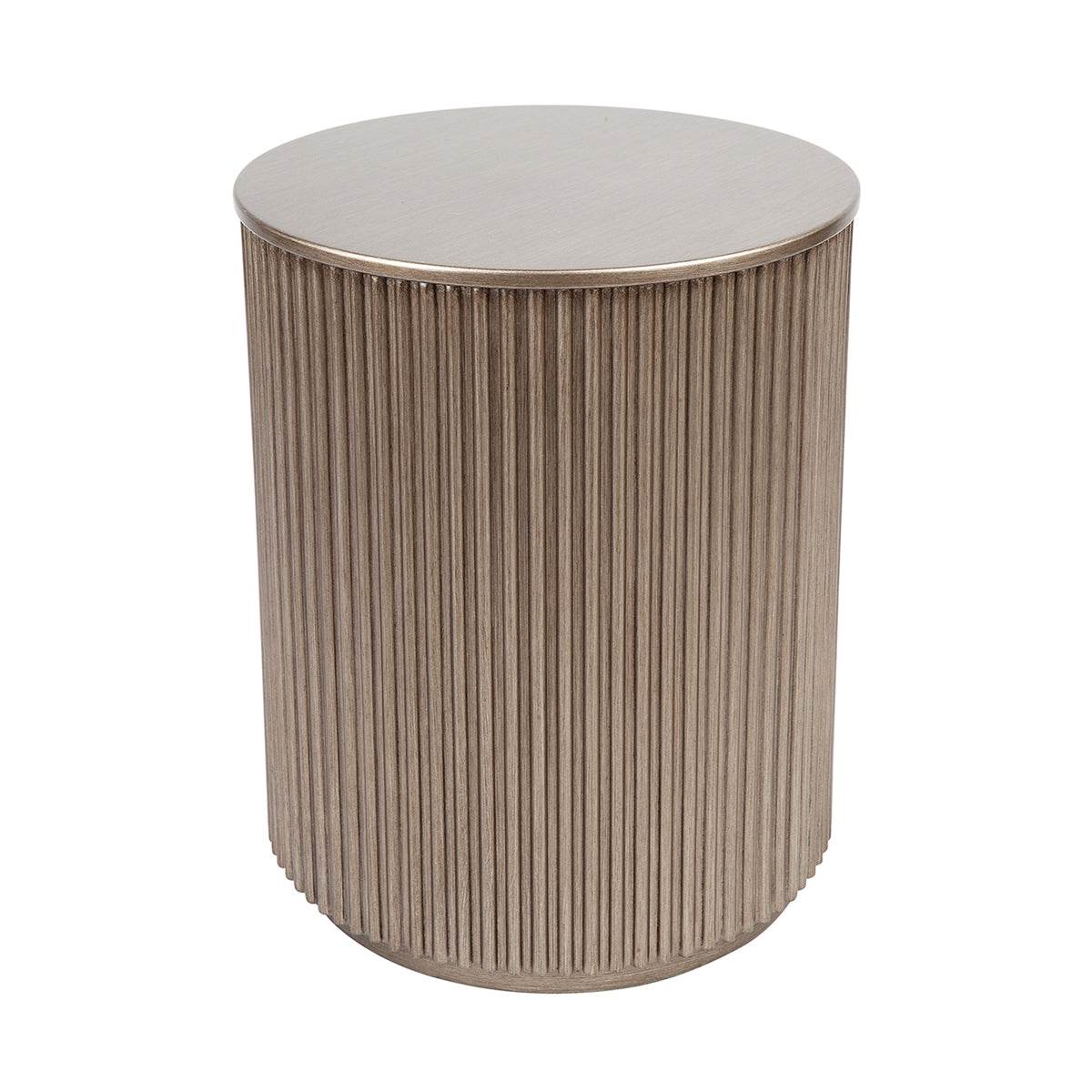 Nereus | Fluted Round Side Table Antique Gold - Mirra Interiors
