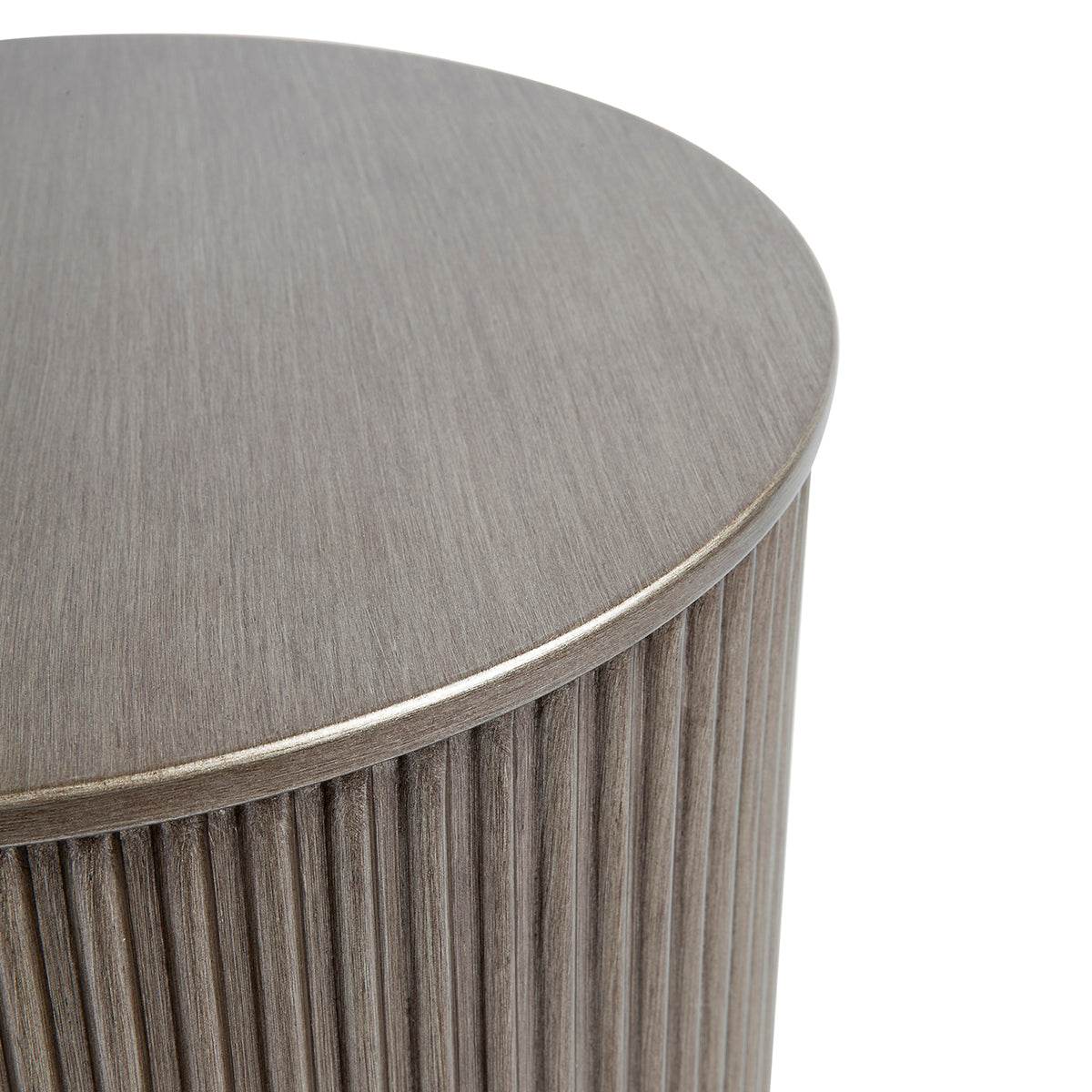 Nereus | Fluted Round Side Table Antique Gold - Mirra Interiors