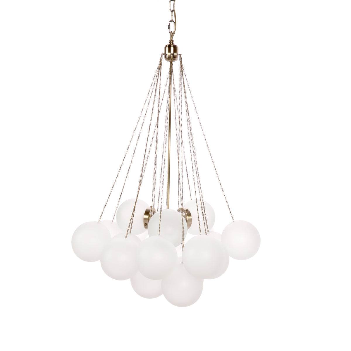 Orb | Frosted Glass Pendant White (Medium) - Mirra Interiors