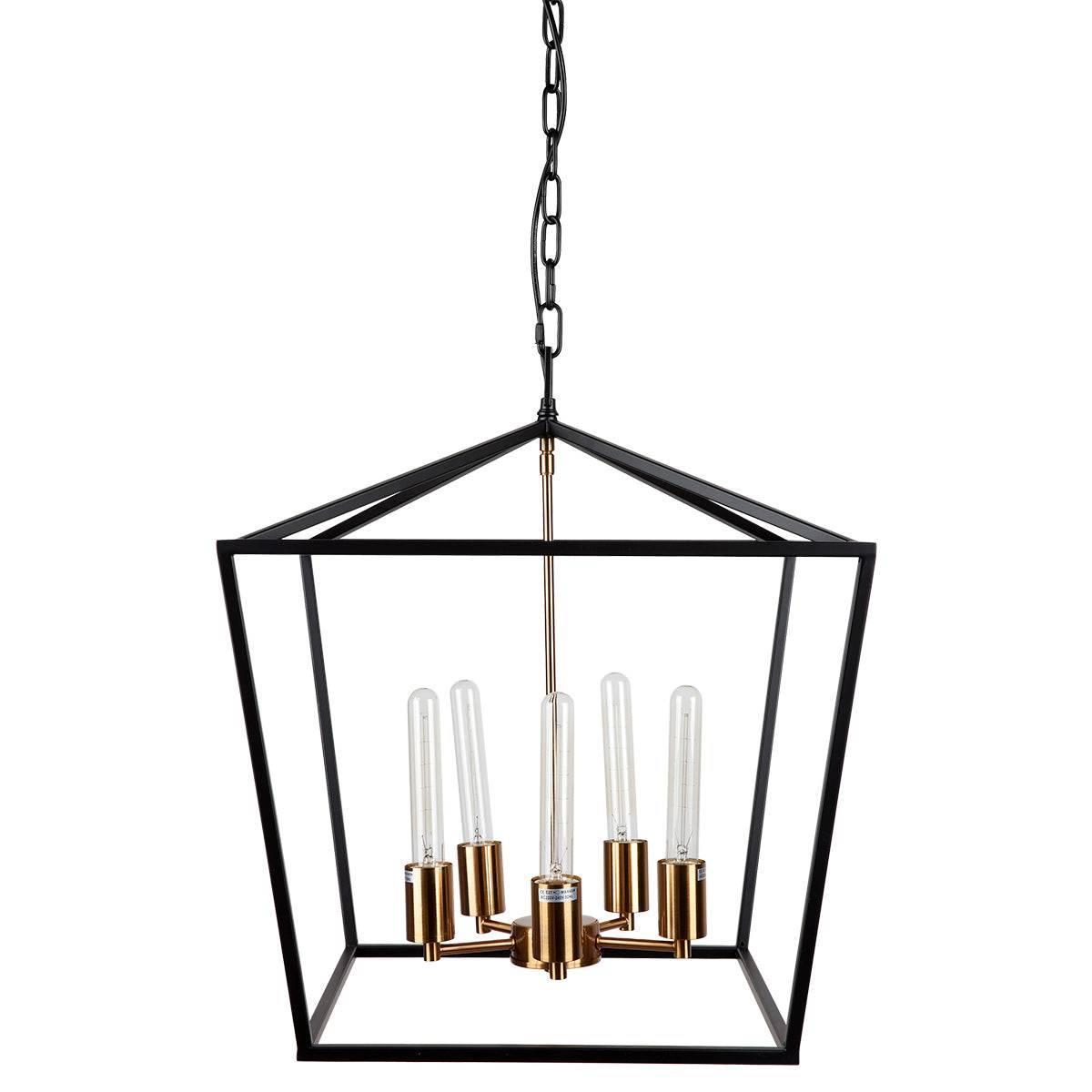 Morissette | Lantern Pendant Black (Medium) - Mirra Interiors