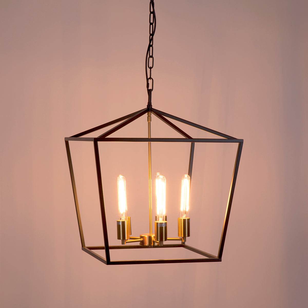 Morissette | Lantern Pendant Black (Medium) - Mirra Interiors