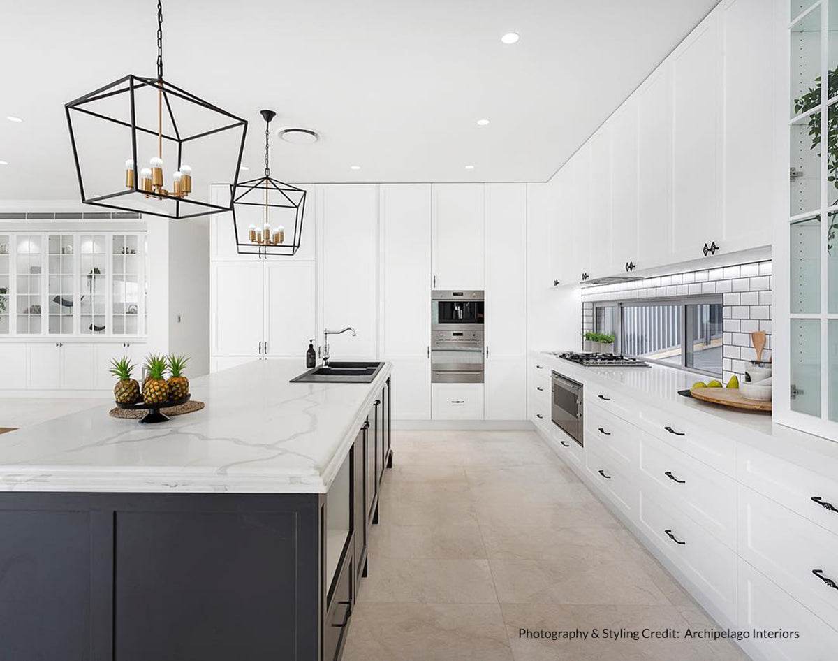 Morissette | Lantern Pendant Black (Medium) - Mirra Interiors