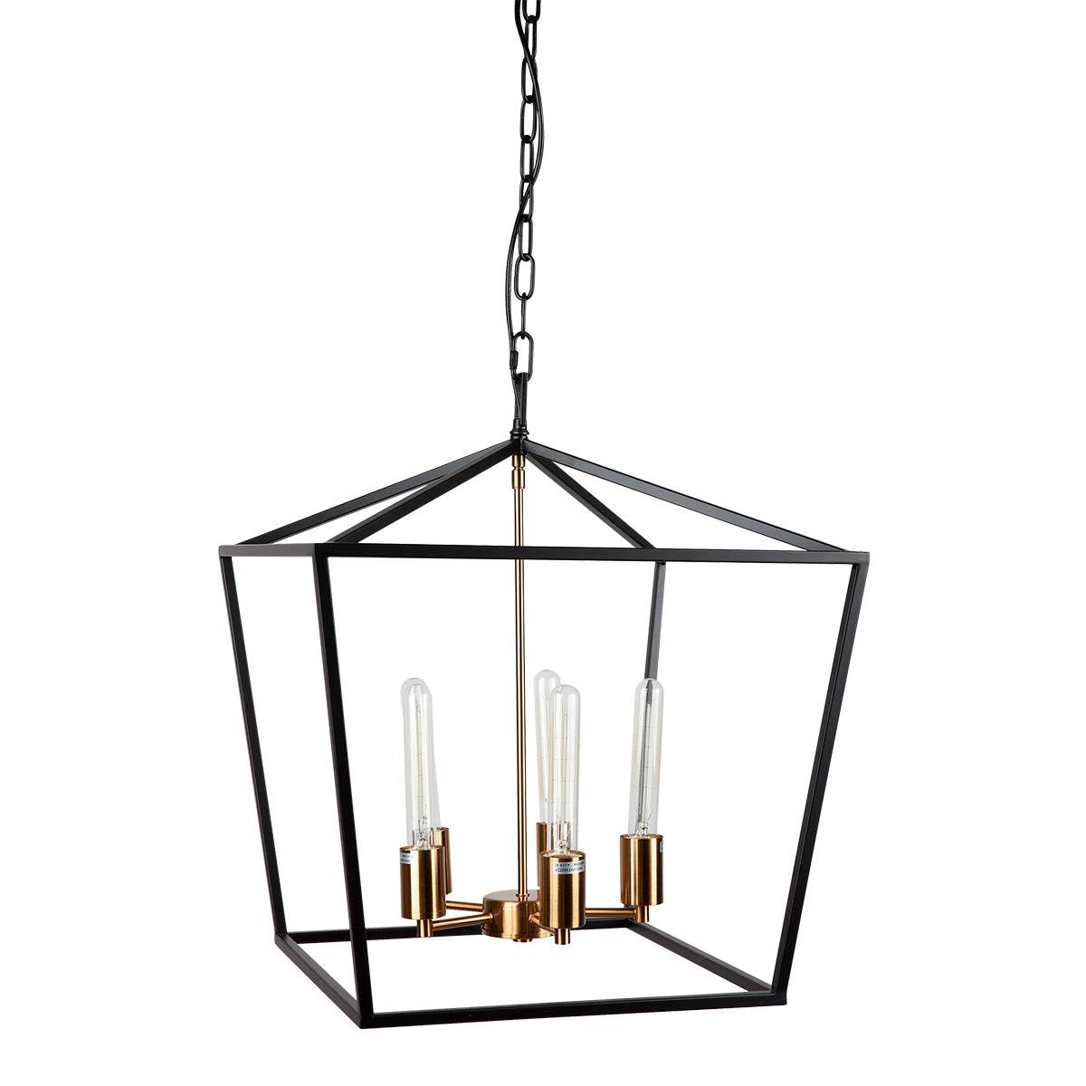Morissette | Lantern Pendant Black (Medium) - Mirra Interiors