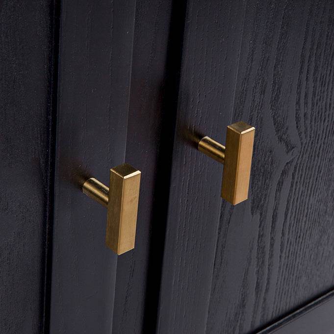 Trenton | 4 Door Curve Buffet Black - Mirra Interiors