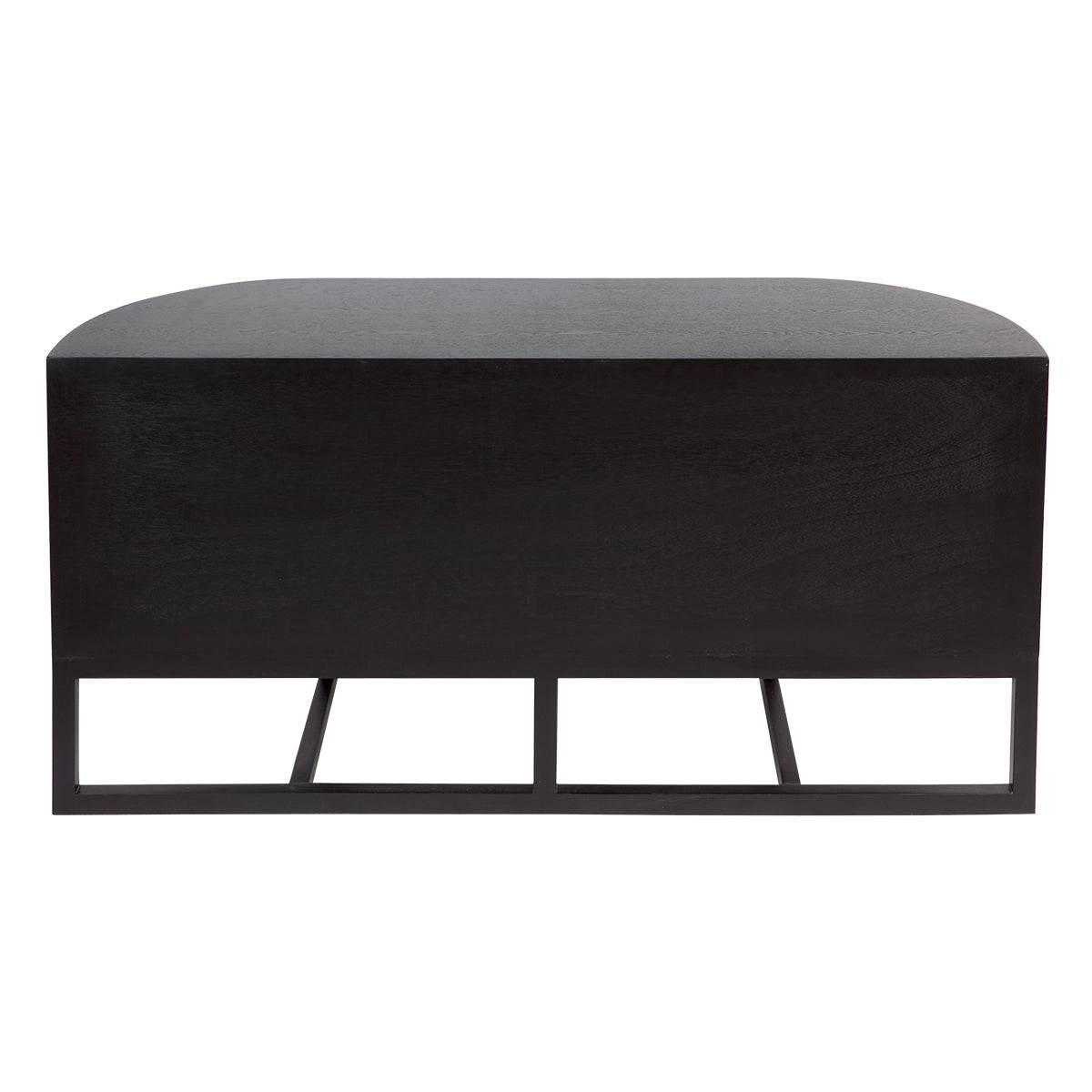 Trenton | 4 Door Curve Buffet Black - Mirra Interiors