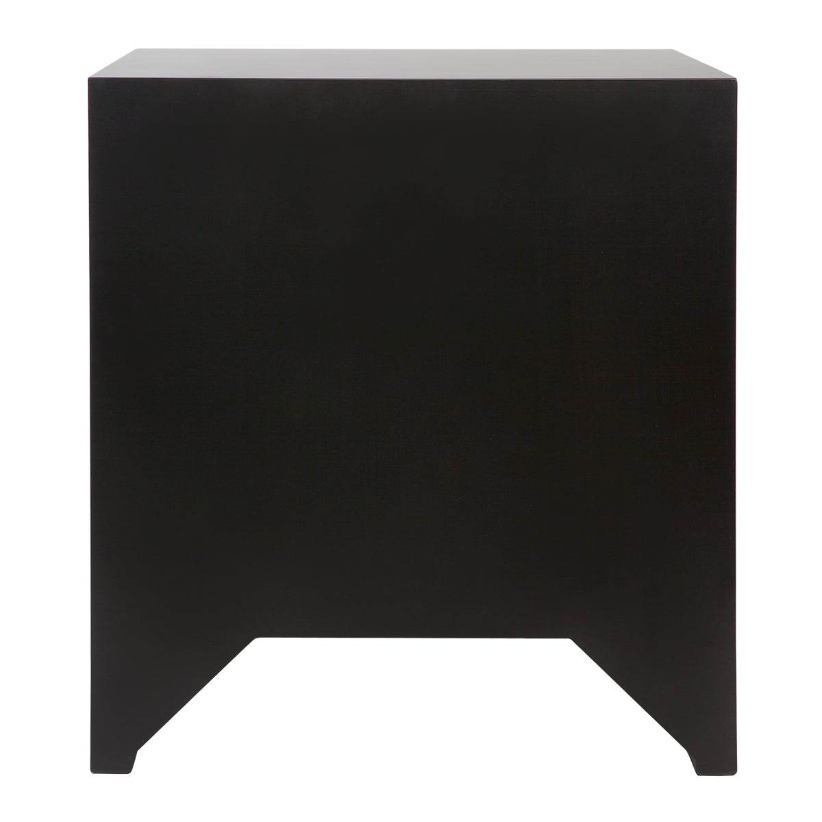 Adley | Fluted Bedside Table Black (Large) - Mirra Interiors