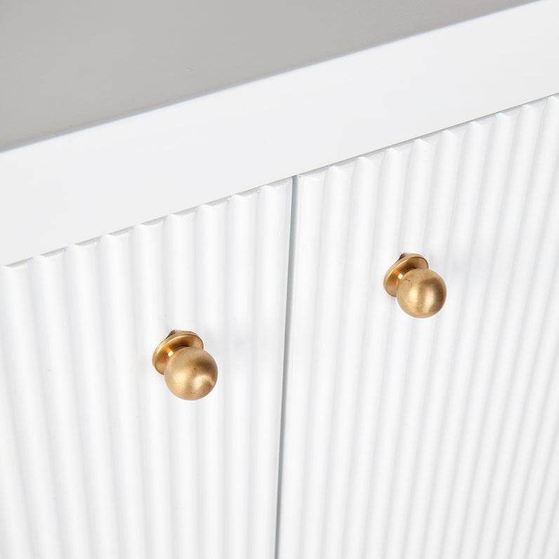 Adley | Fluted 4 Door Buffet White - Mirra Interiors