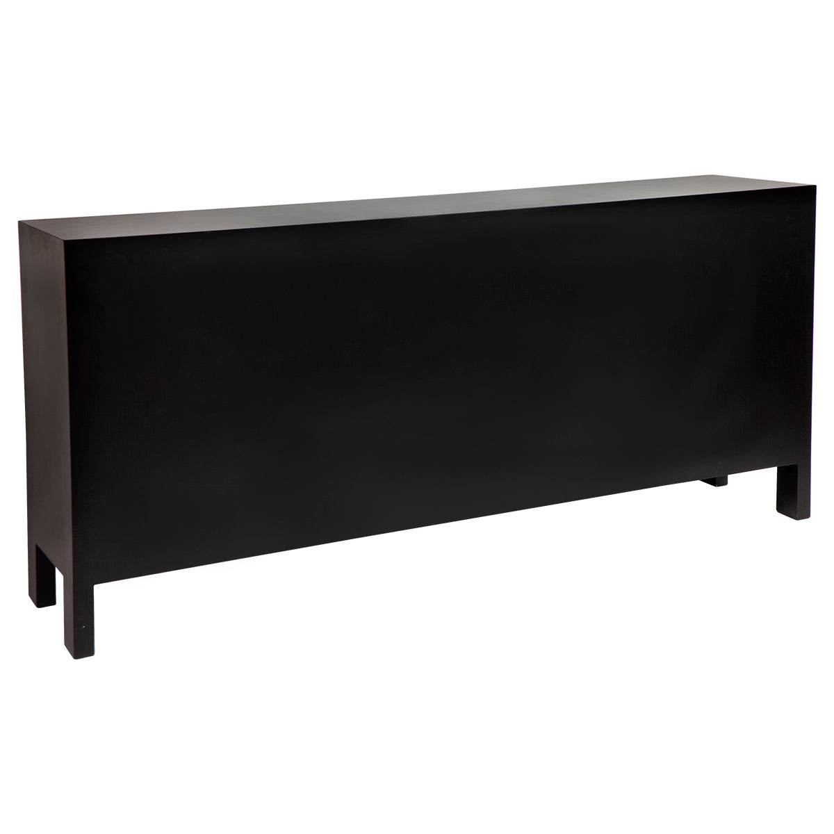 Adley | Fluted 4 Door Buffet Black - Mirra Interiors