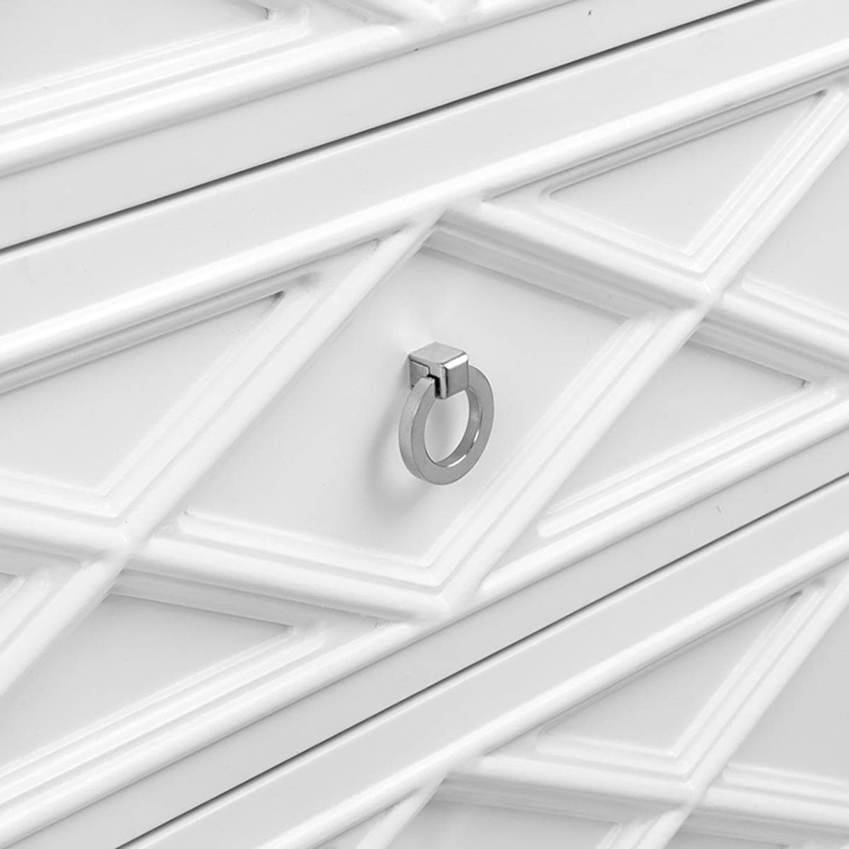 Hamden | Hamptons Bedside Table White (Large) - Mirra Interiors