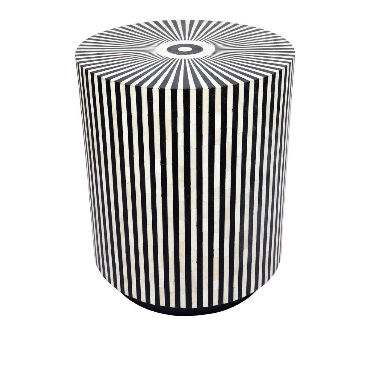 Marais | Bone Inlay Side Table Black - Mirra Interiors